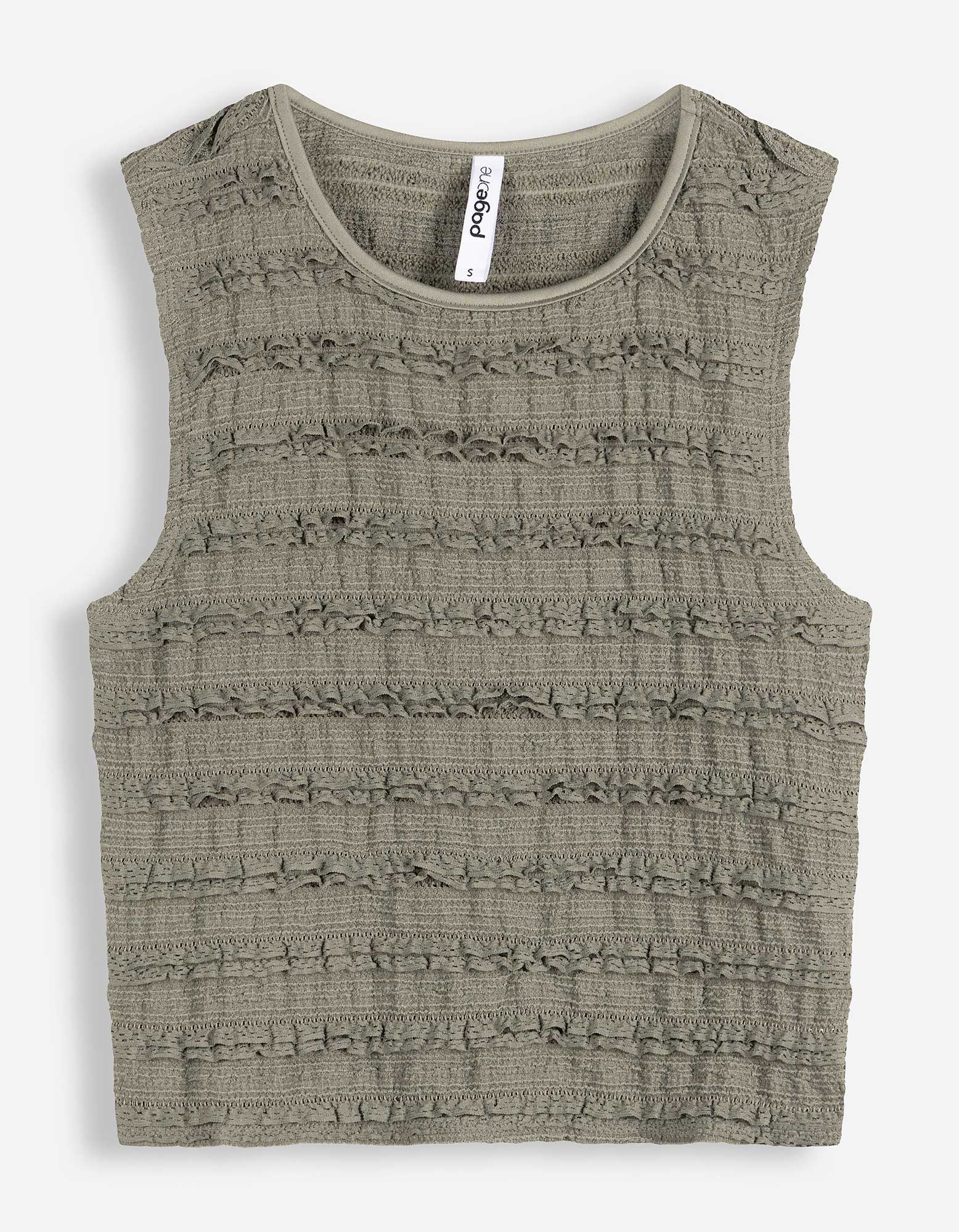 Cropped top - Kant - groen