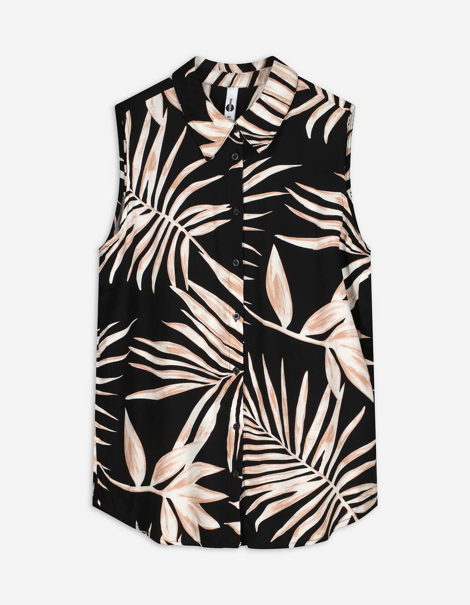 blousetop - Print all-over - Zwart