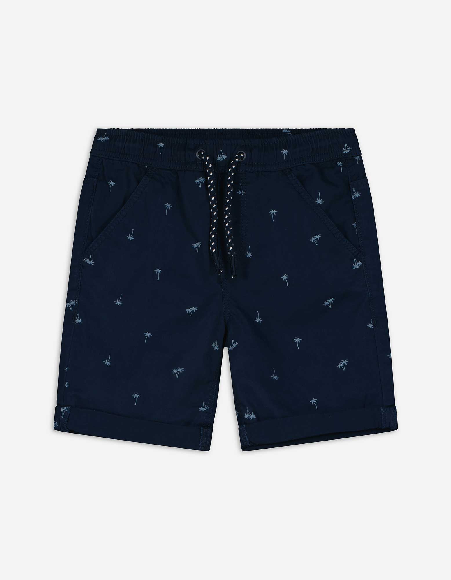 Shorts - Allover-Muster - dunkelblau