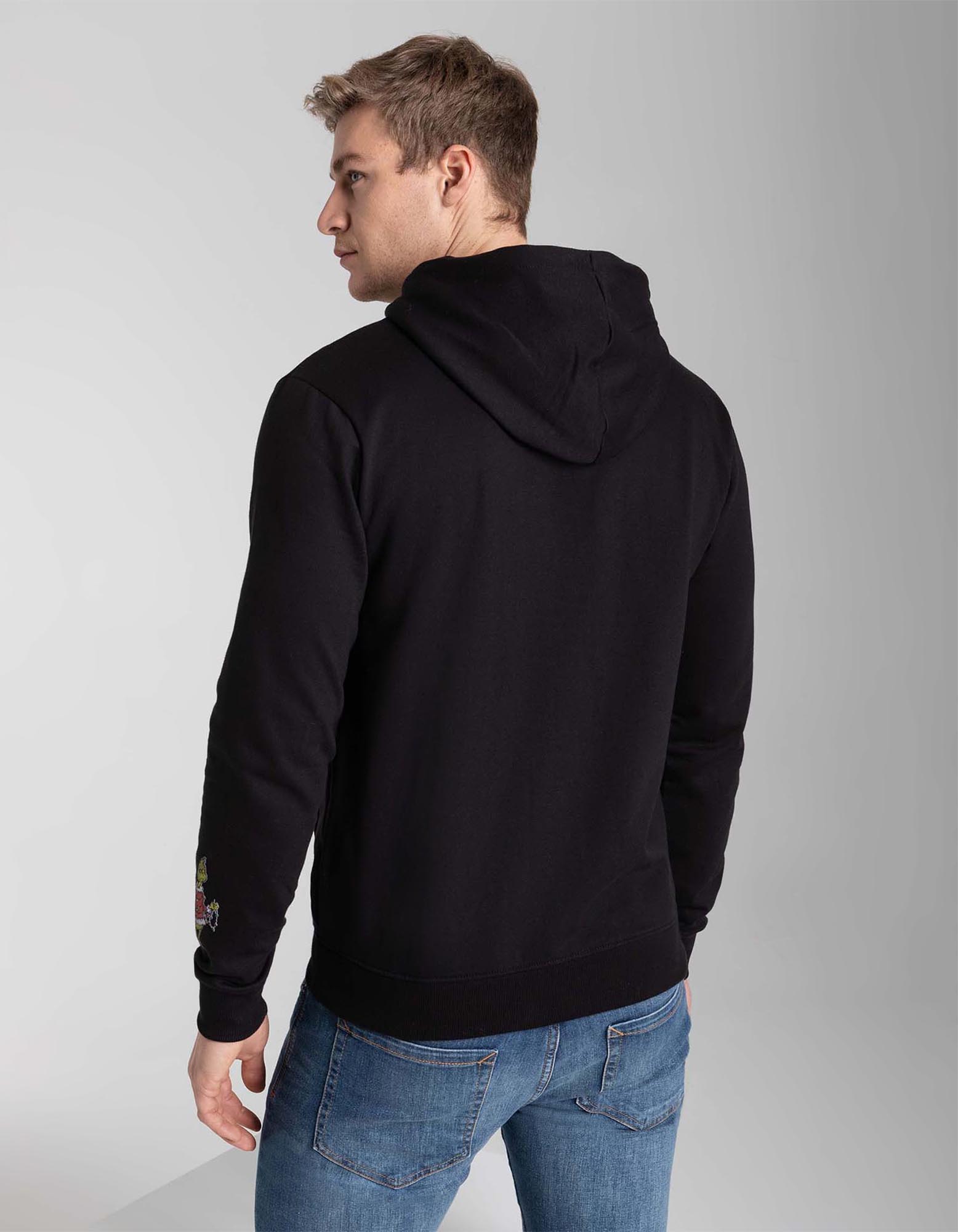 Grin&Bear Heren hoodie sweatshirt met reliëf logo GEC017 Grin&Bear Heren hoodie sweatshirt met reliëf logo GEC017