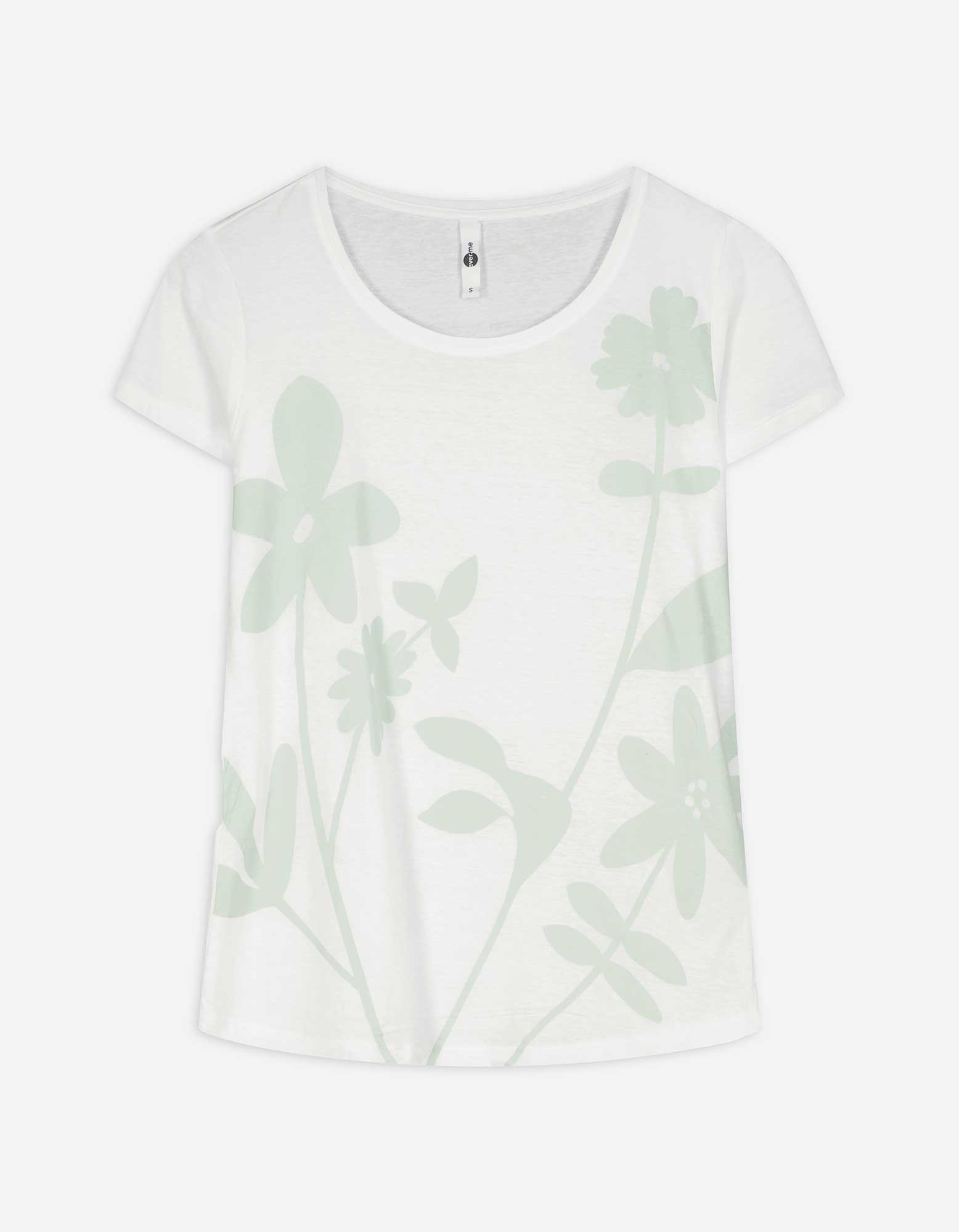T-Shirt - Florales Muster - weiß