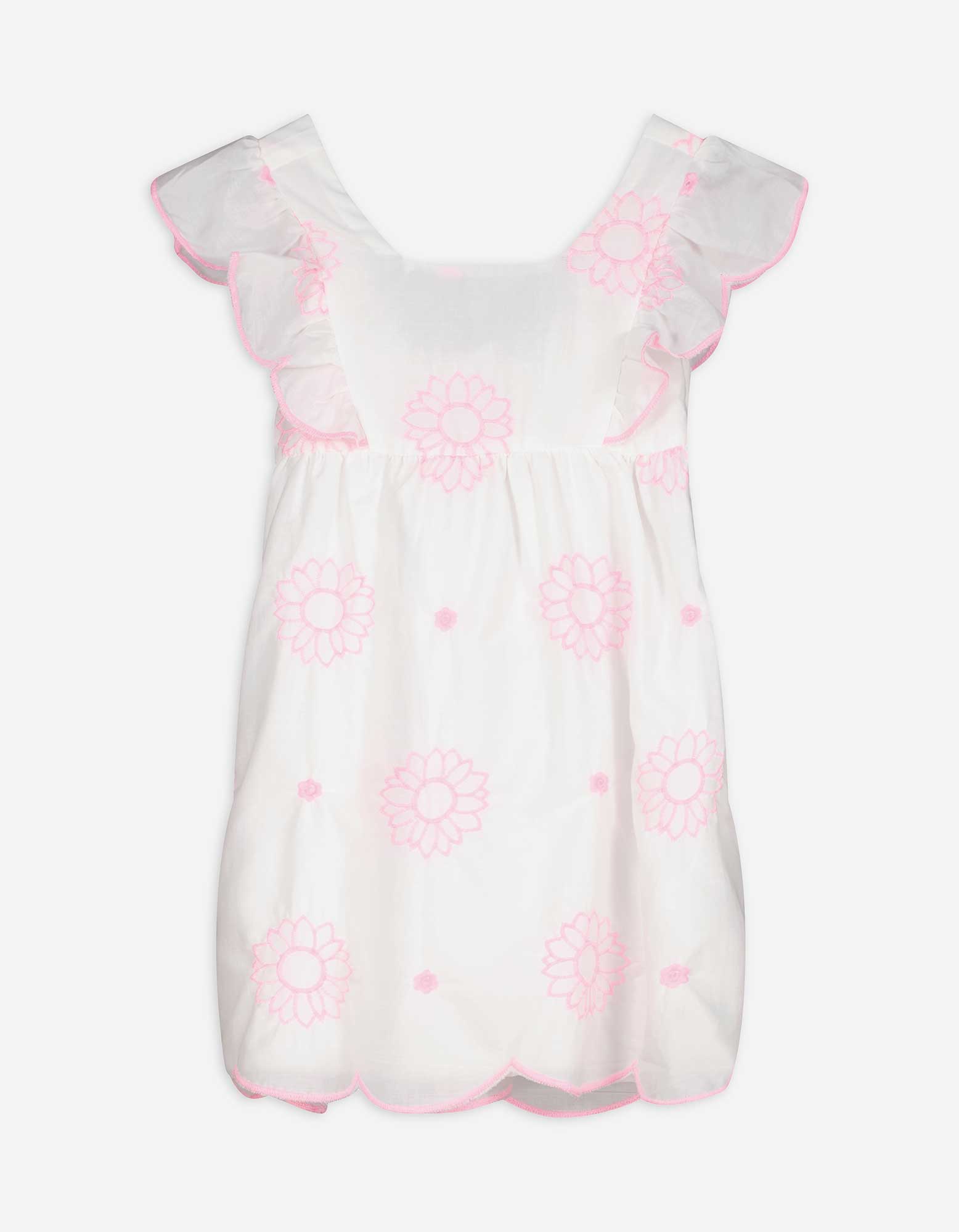 Kleid - Florales Muster - weiß