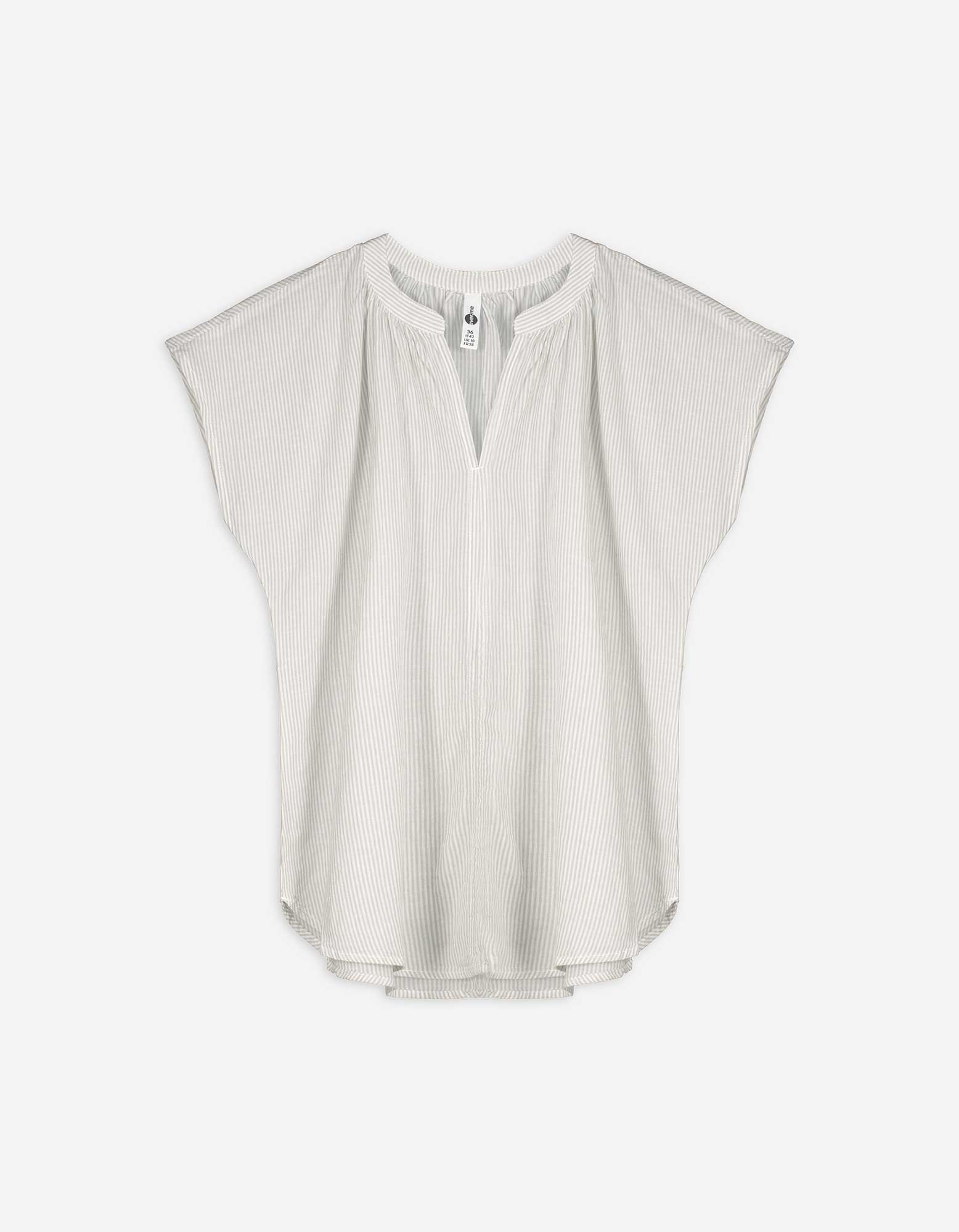Blouse - V-hals - Kaki