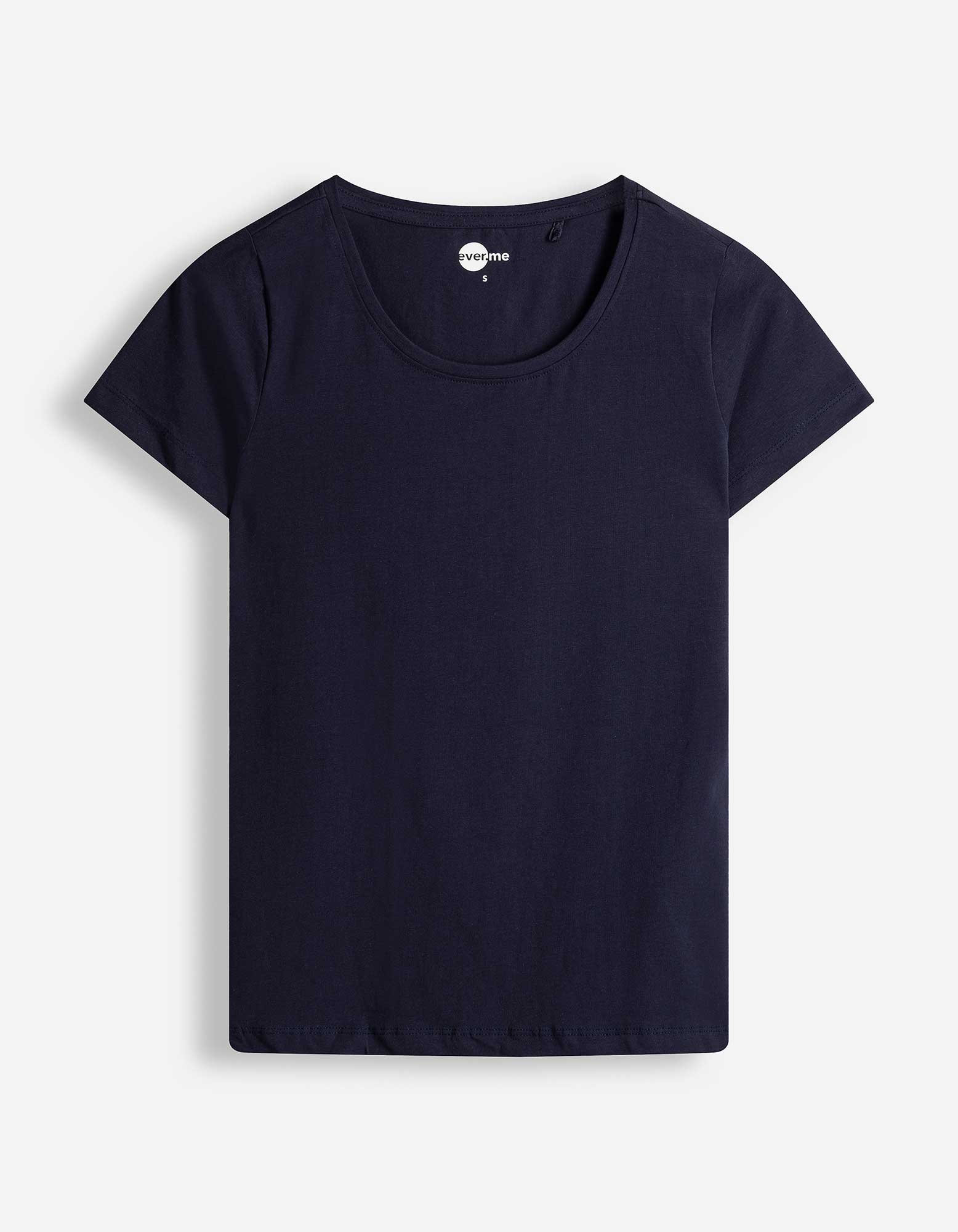 T-shirt - Met stretch - Donkerblauw