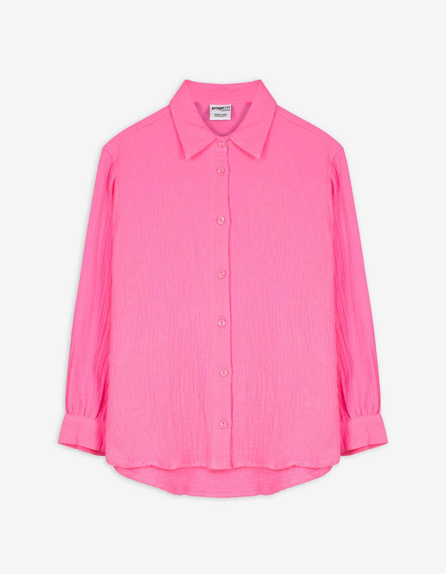 Hemdbluse - Musselin - pink