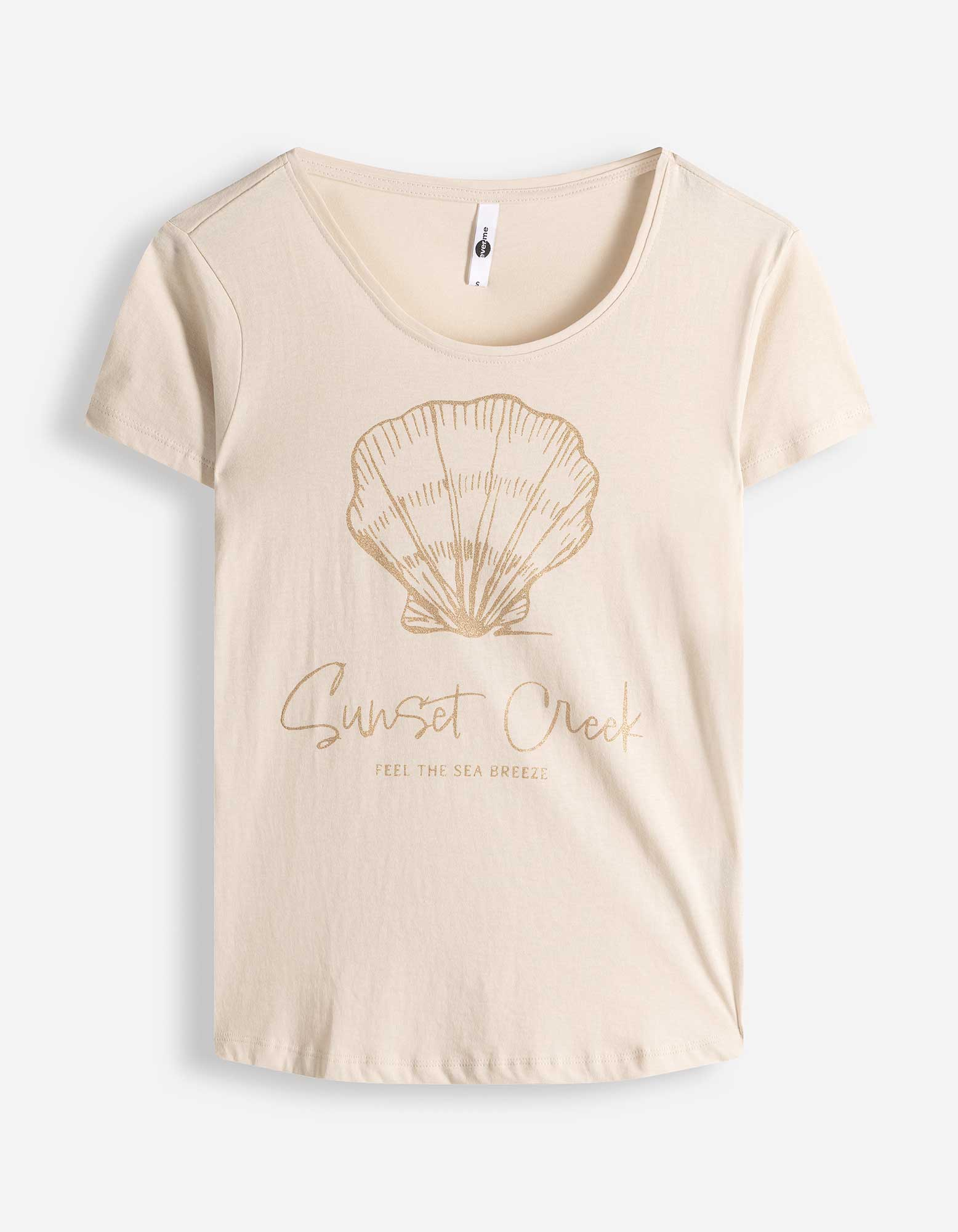 T-shirt - Glitterprint - Beige