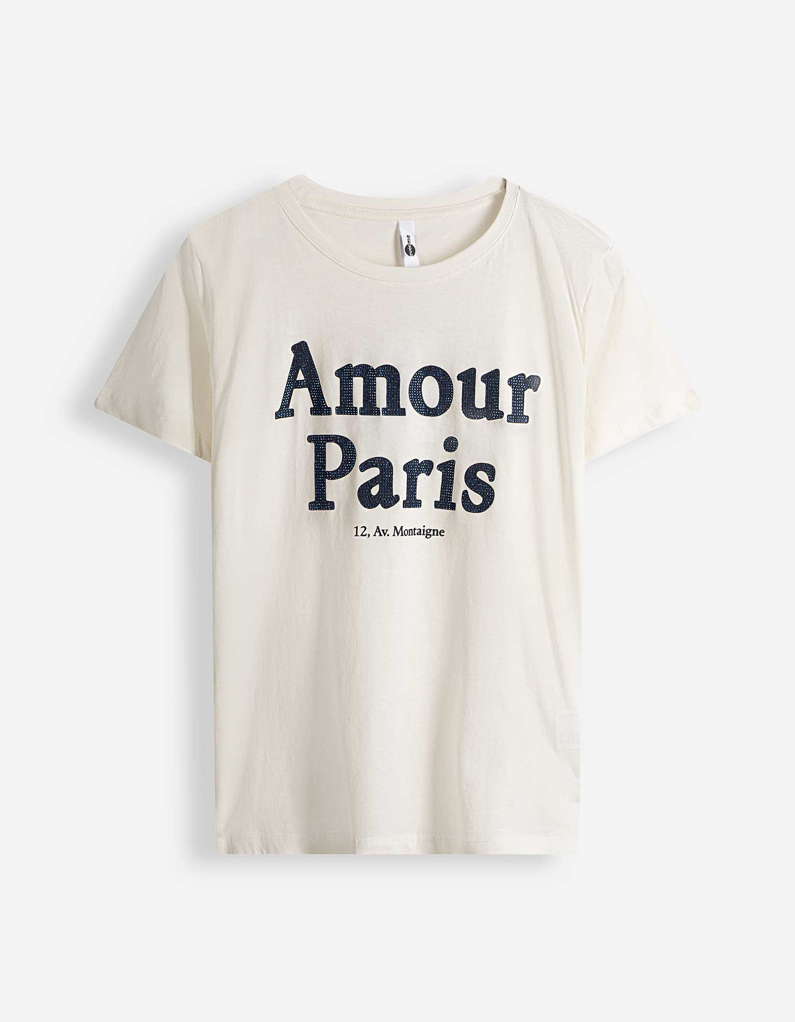 T-shirt - Strass - Off-White