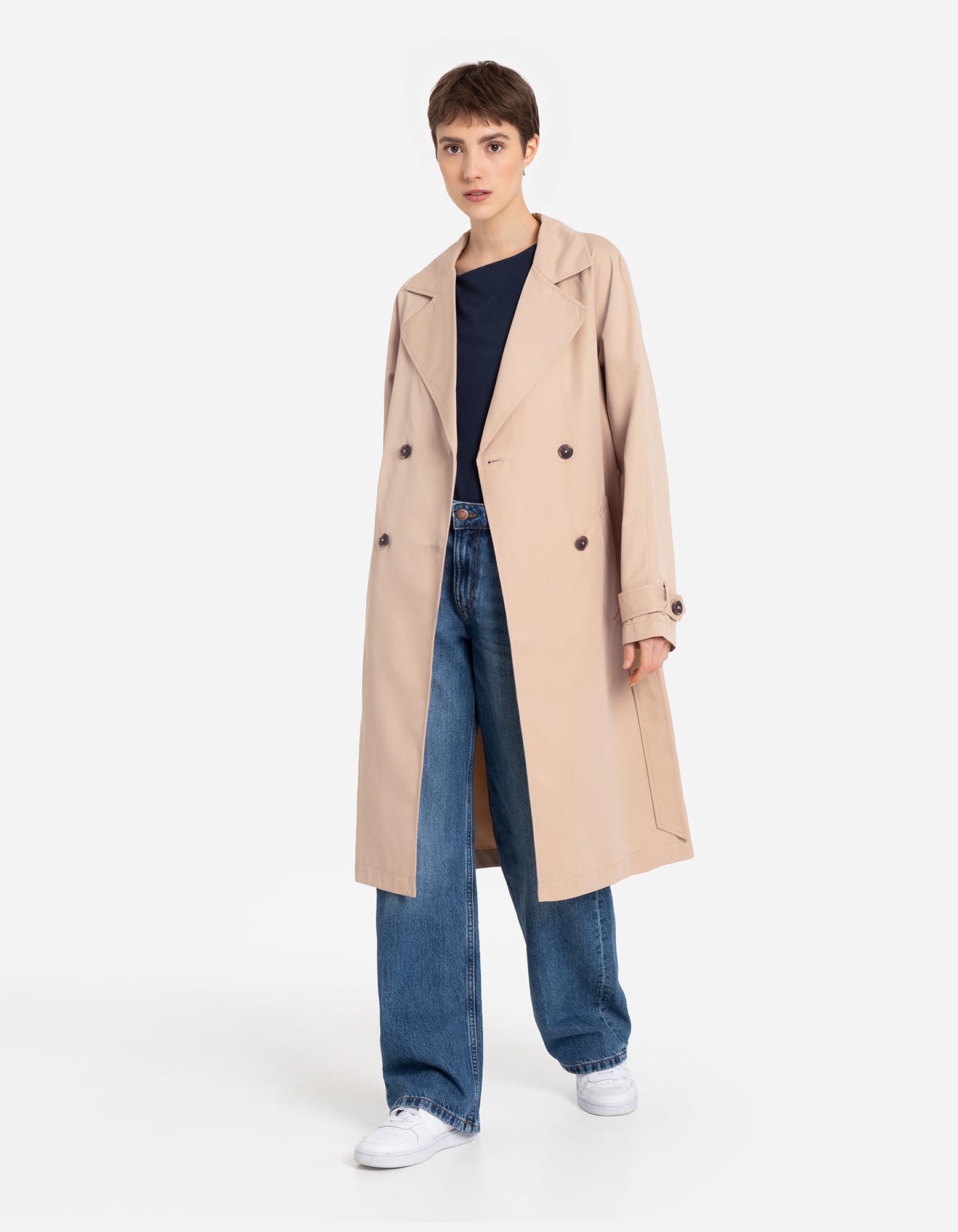 Trenchcoat - Bindegürtel - Takko Fashion
