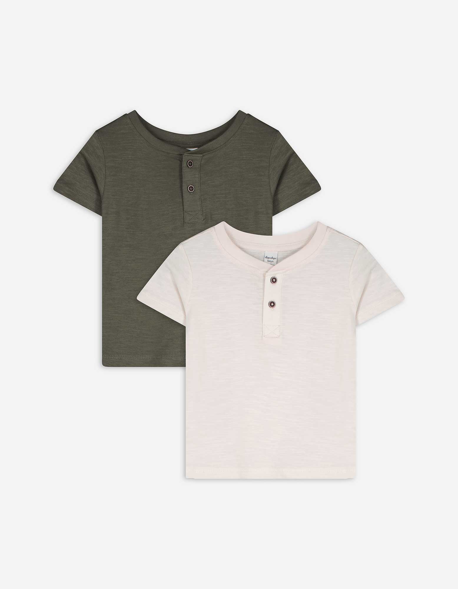 T-Shirt - 2er-Pack - dunkelgrün