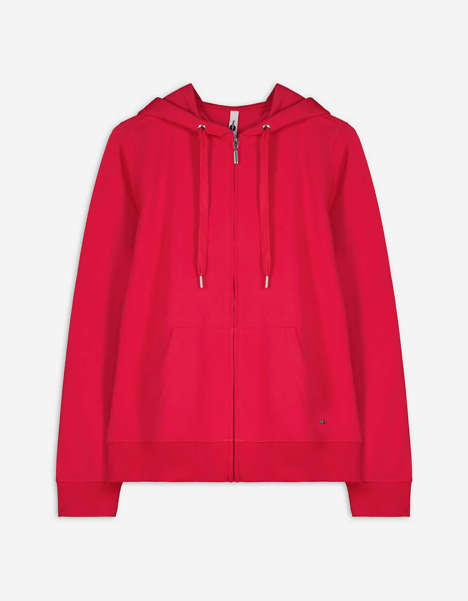 Sweatjacke - einfarbig - pink