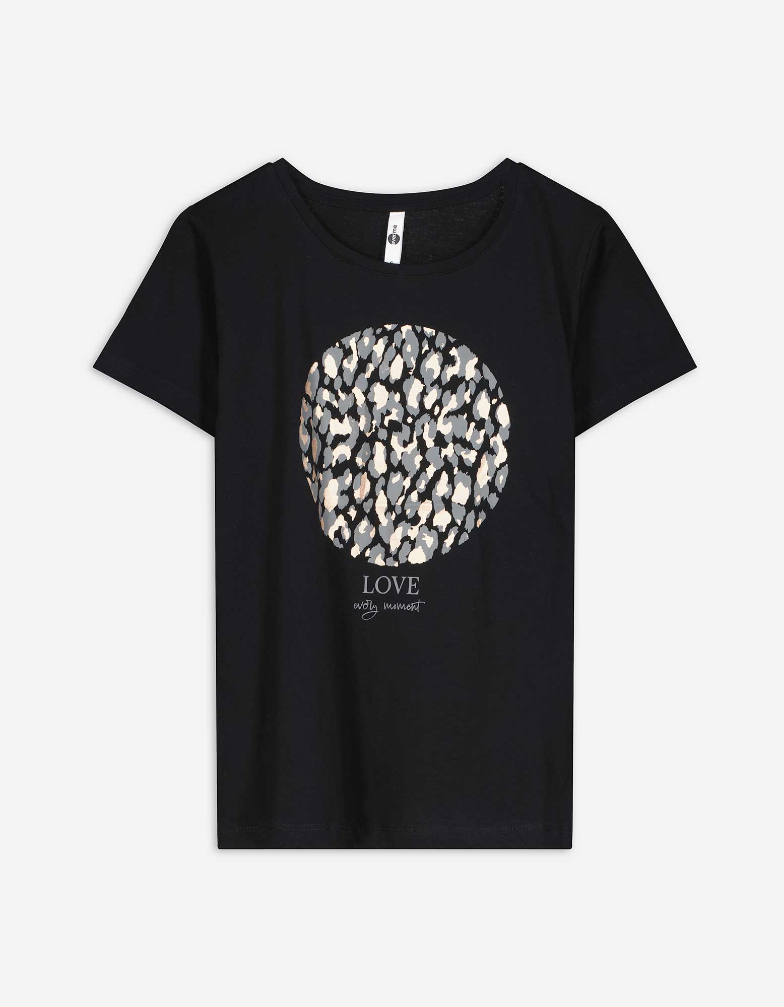 T-Shirt - Glitzerprint - schwarz