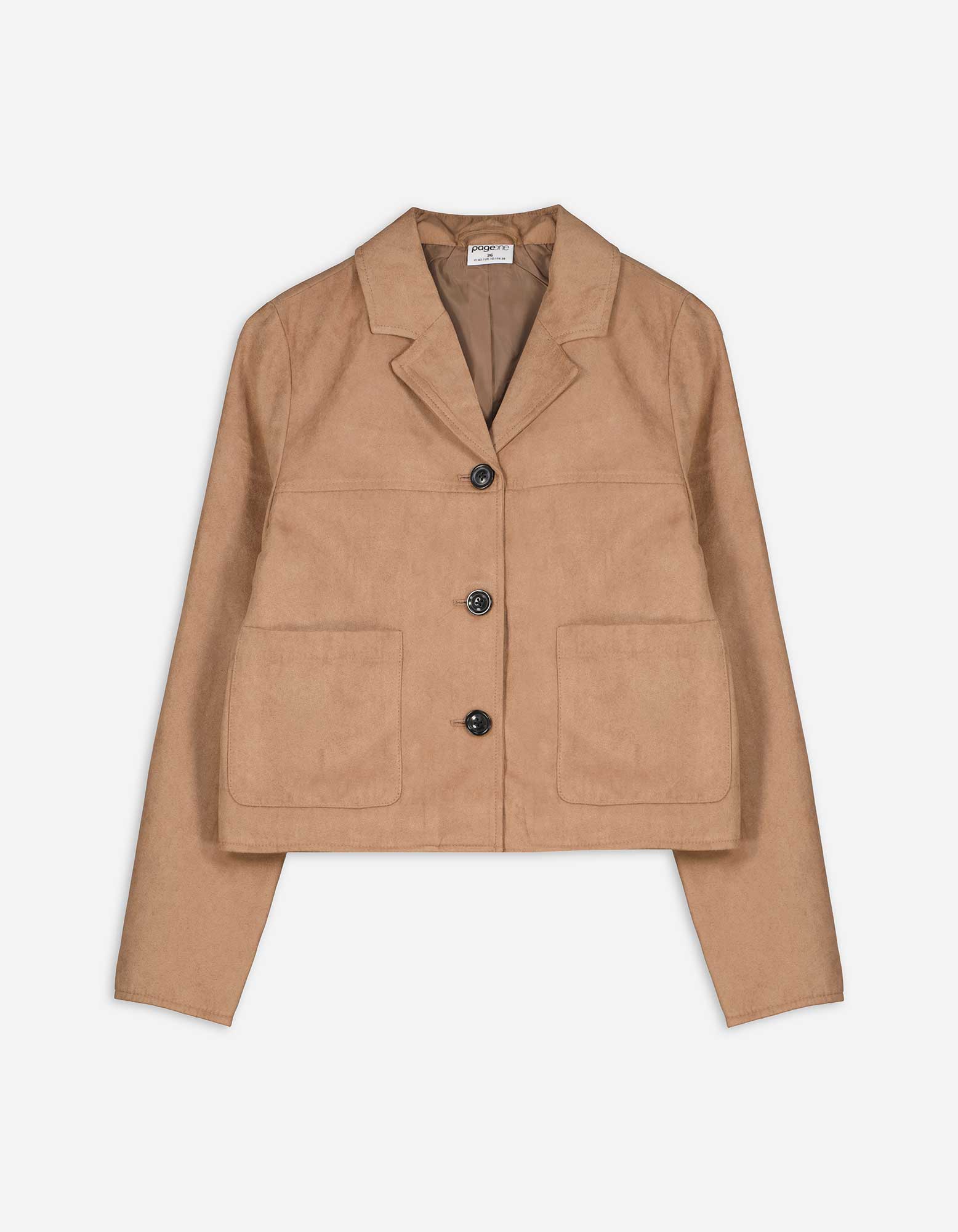Damen Jacke - Wildlederimitat - braun, Takko, braun 34