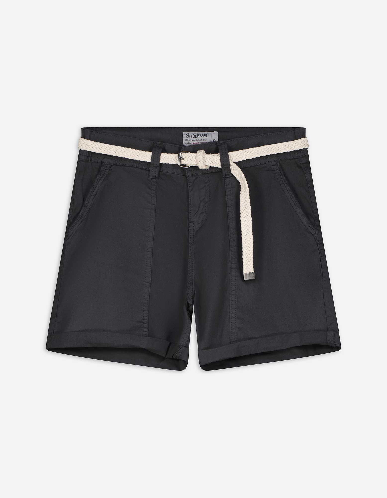 Shorts - Ziernähte - dunkelgrau