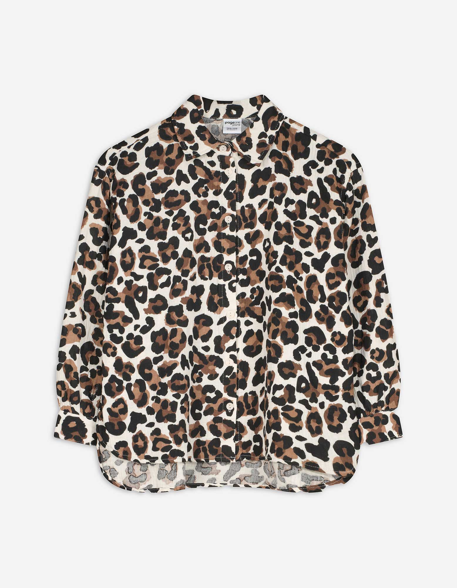 Hemdbluse - Musselin - weiß