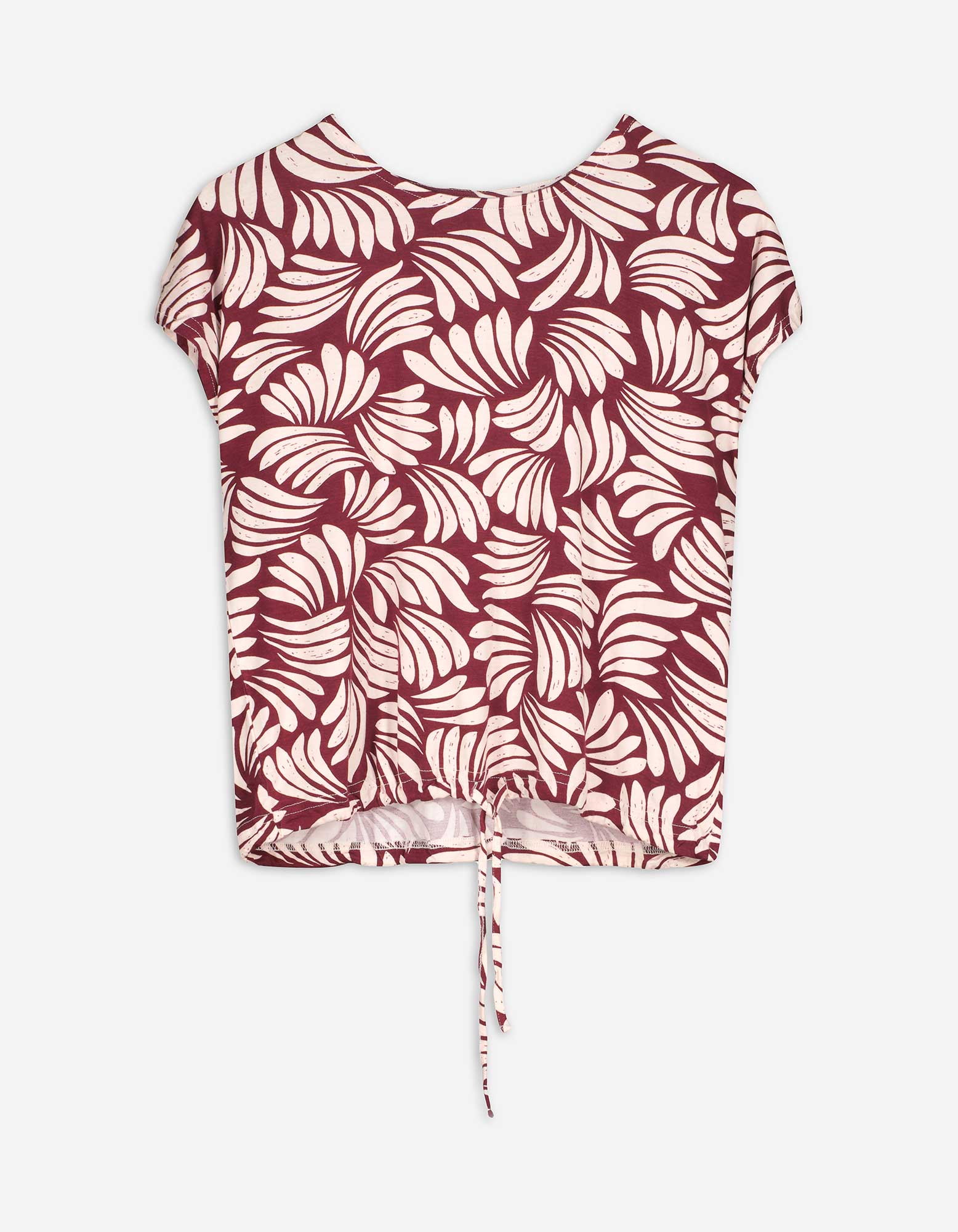 T-Shirt - Allover-Print - dunkelrot