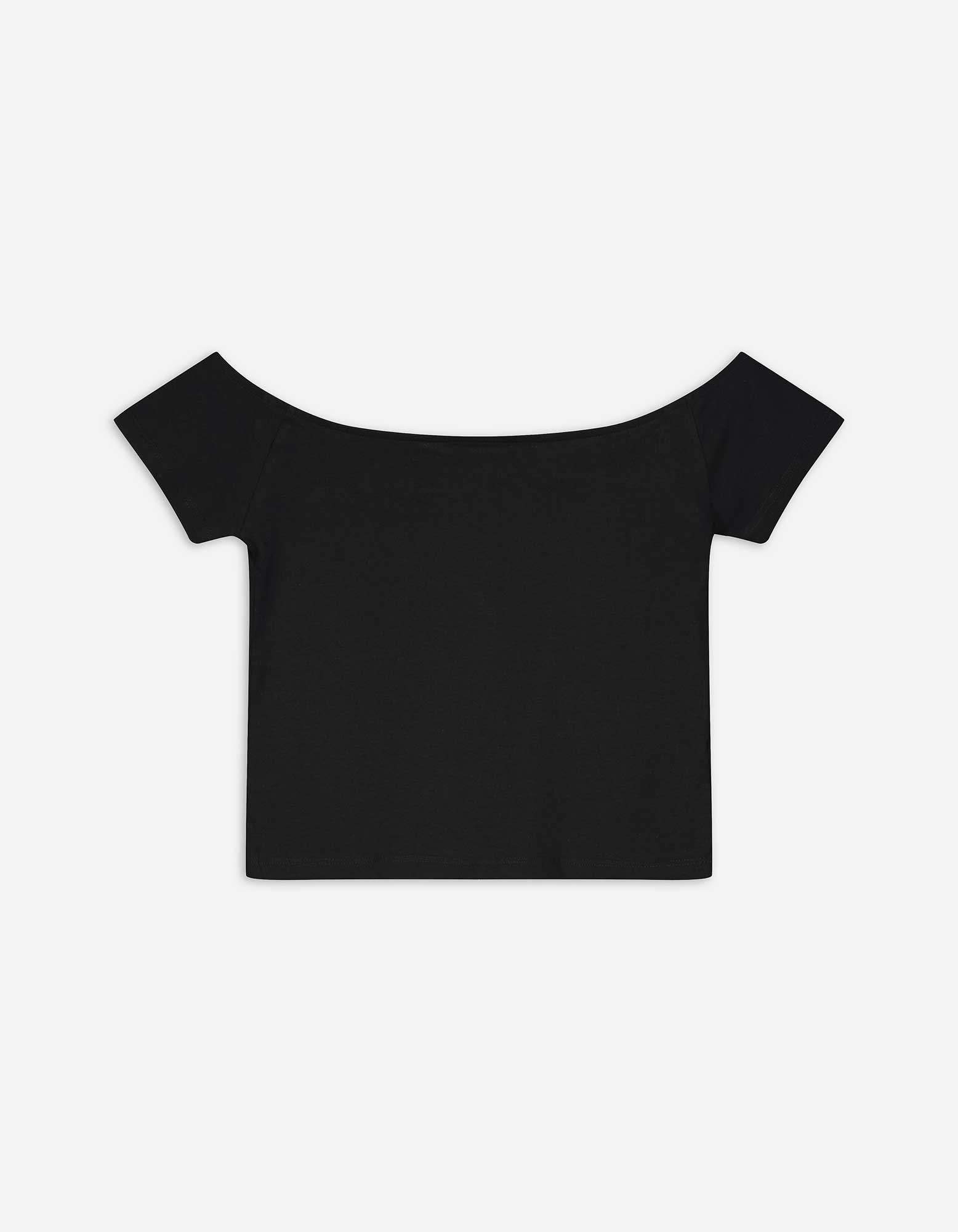 T-Shirt - Schulterfrei - schwarz