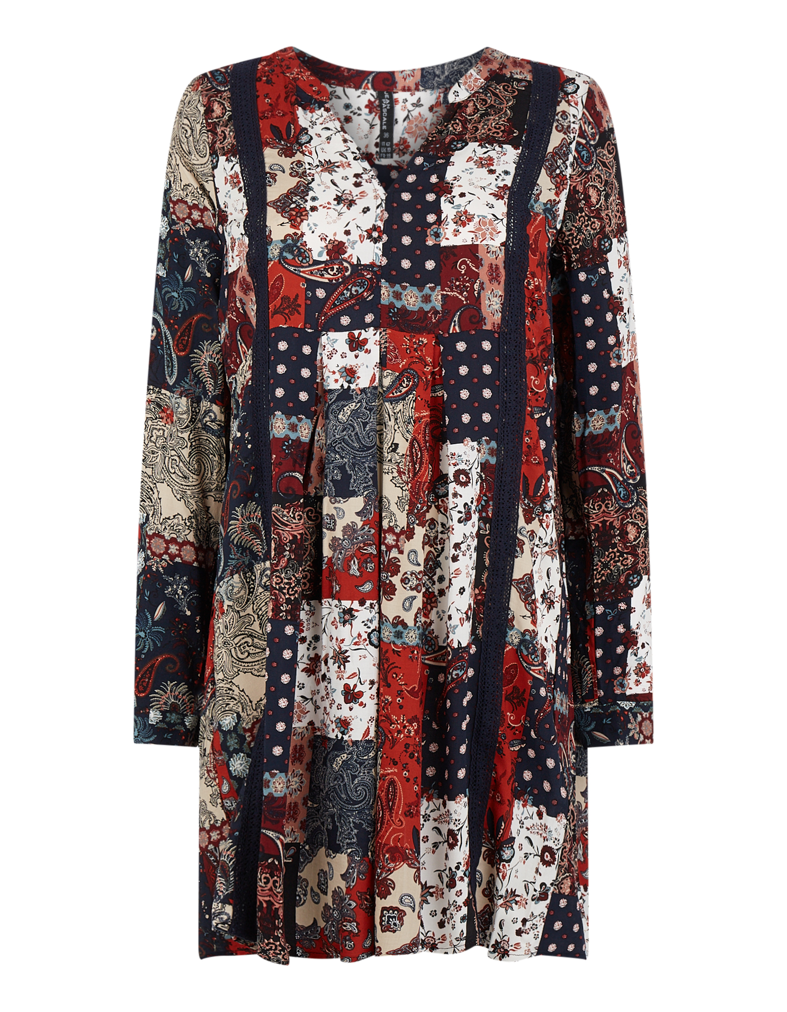 Damen Kleid mit Zierborten - Takko Fashion