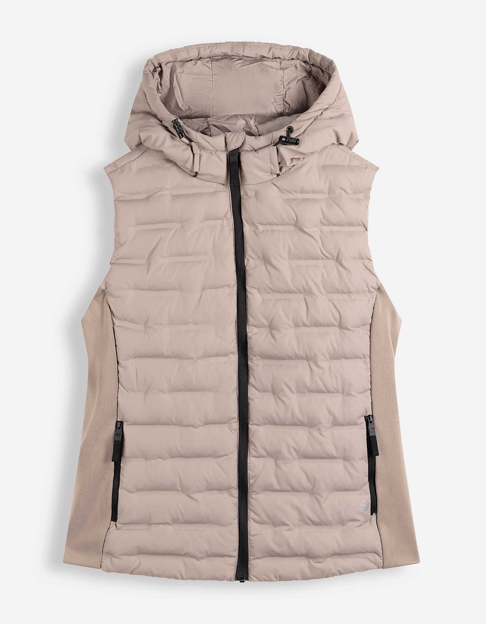 Bodywarmer - Materiaalmix - Taupe