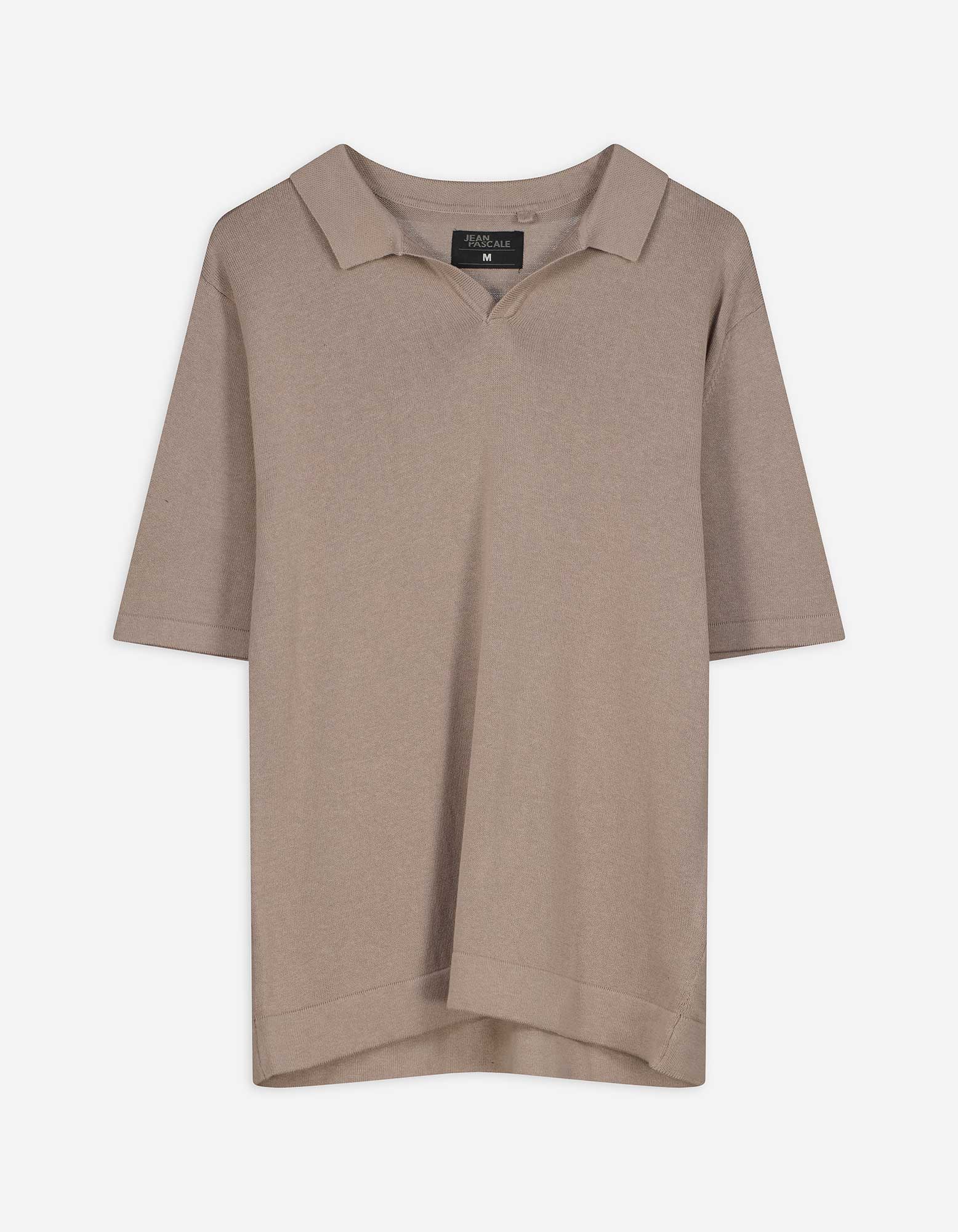 Poloshirt - Strick - hellbraun
