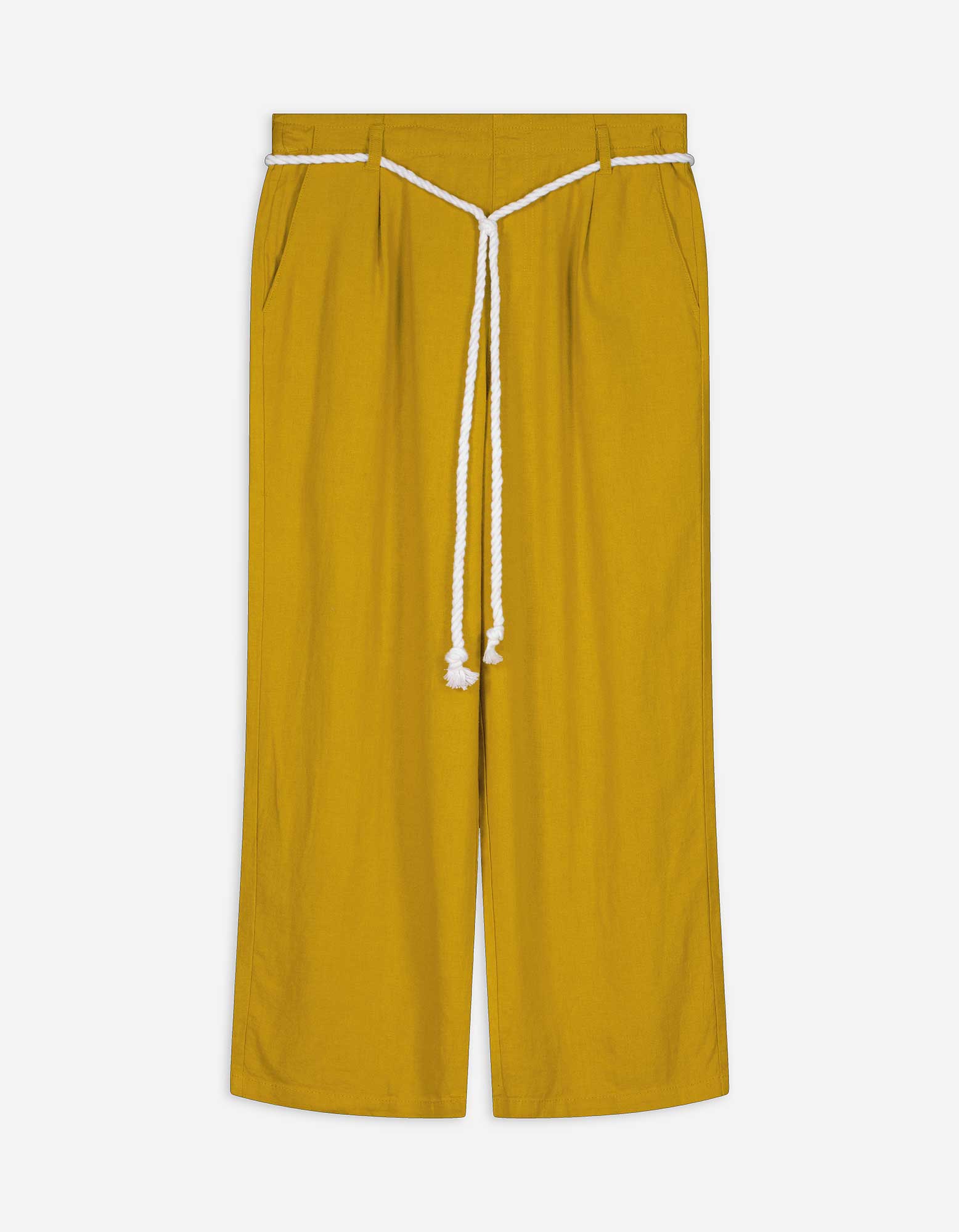Culotte - Leinen-Mix - dunkelgrün