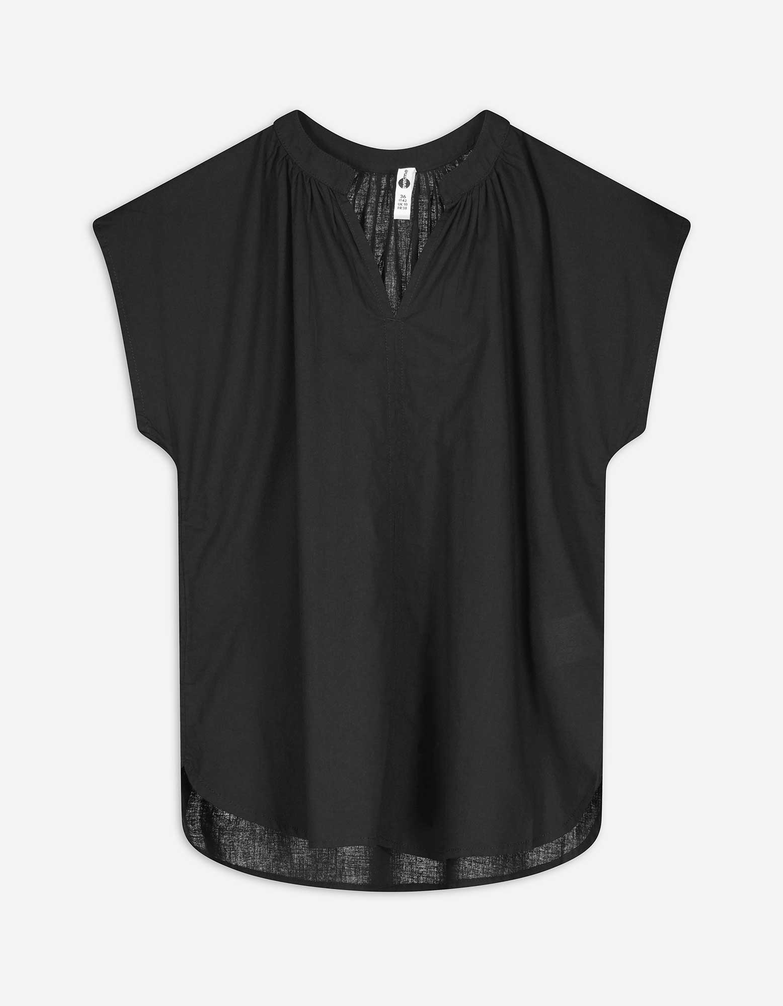 Bluse - einfarbig - schwarz