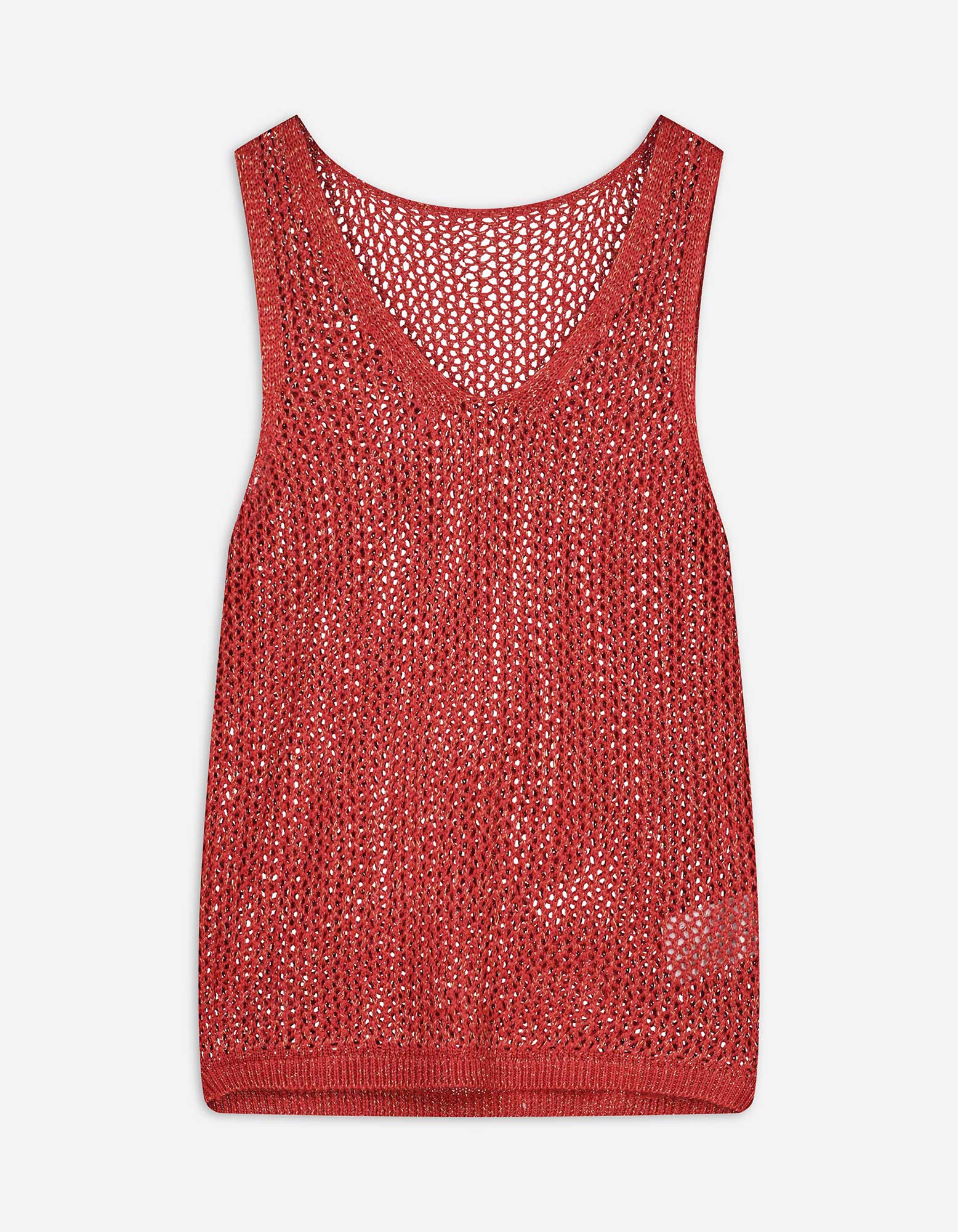 Stricktop - Lurex - dunkelrot