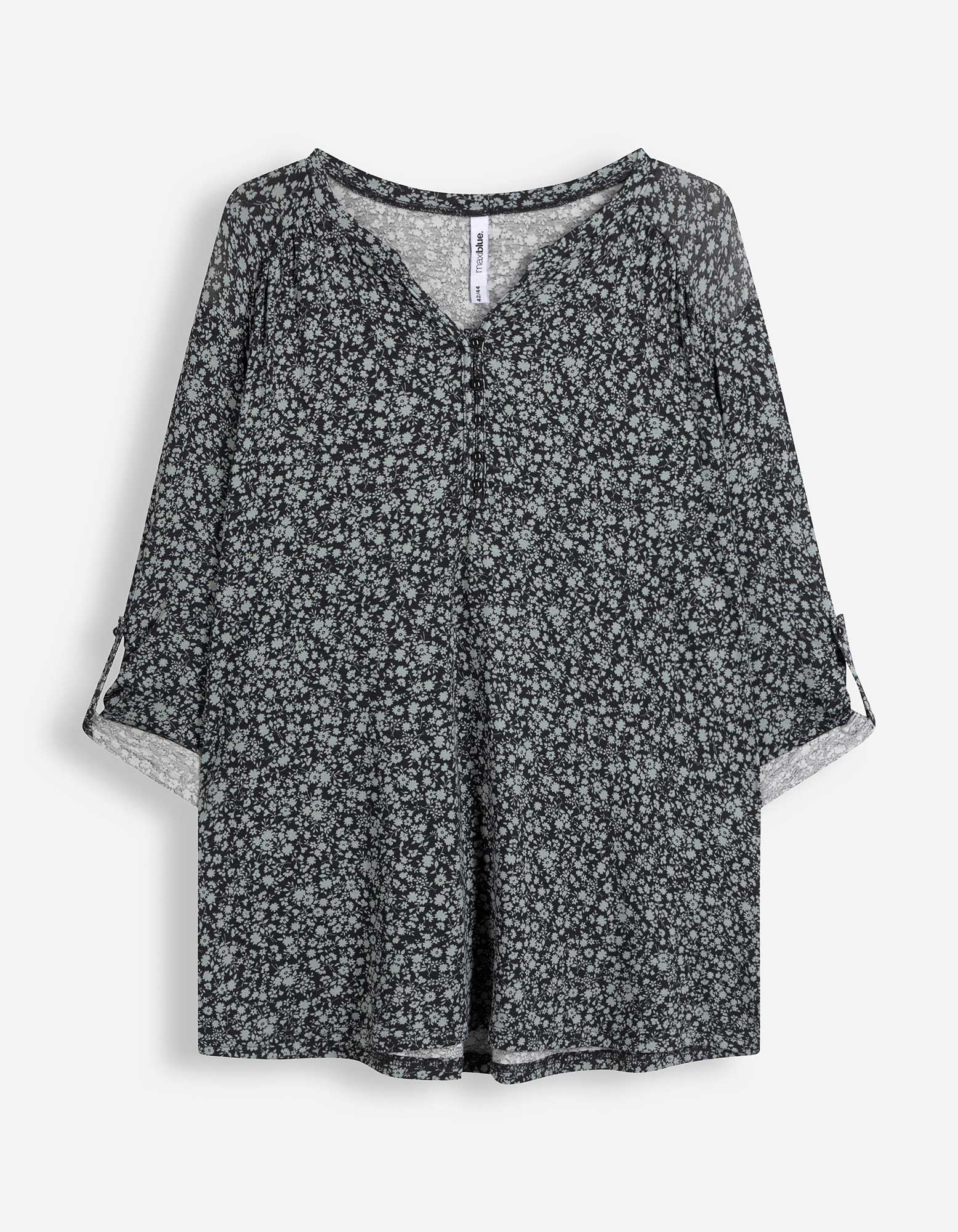 blousetop - Knoopsluiting - Zwart