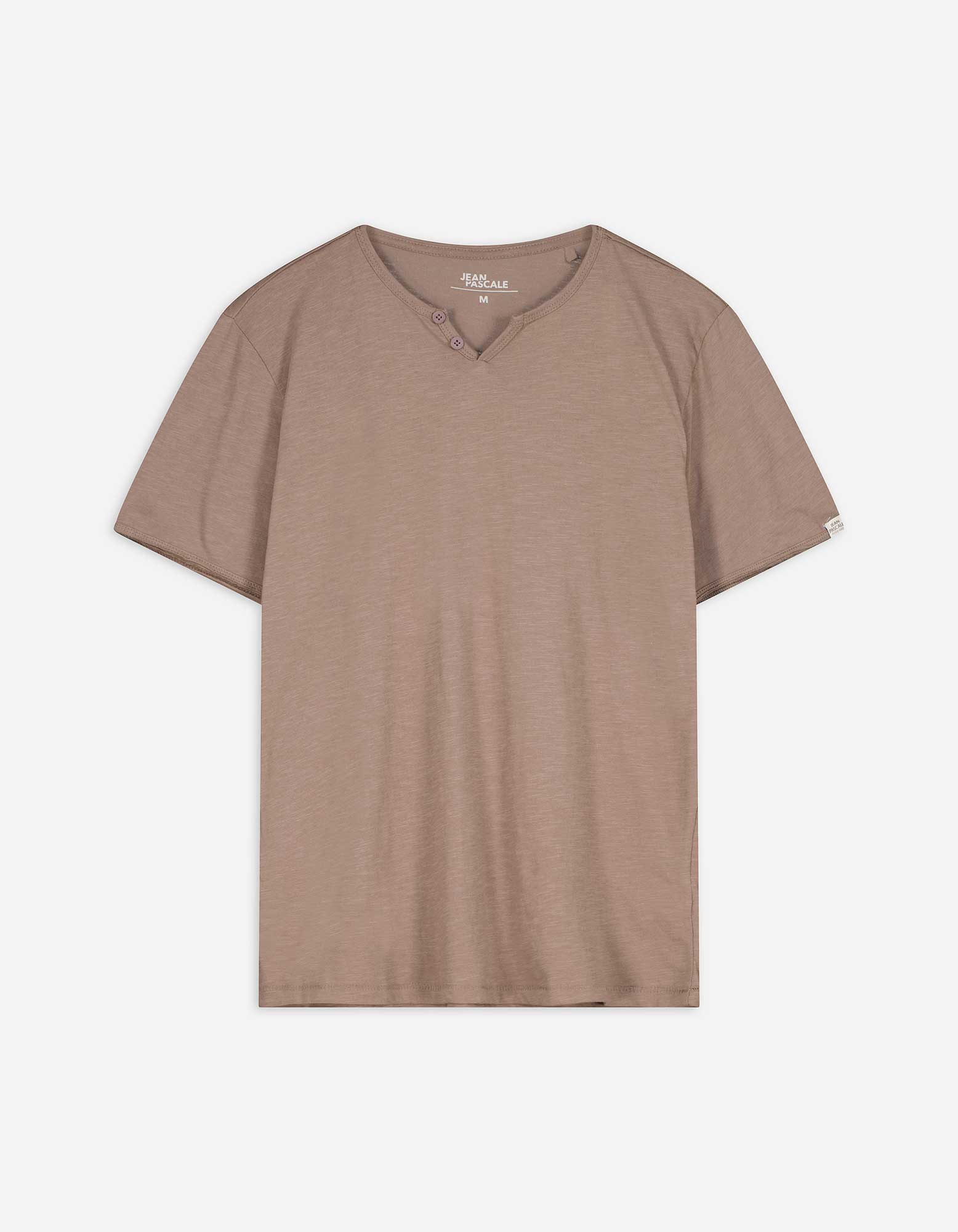 T-Shirt - T-Shirt-Ausschnitt - beige