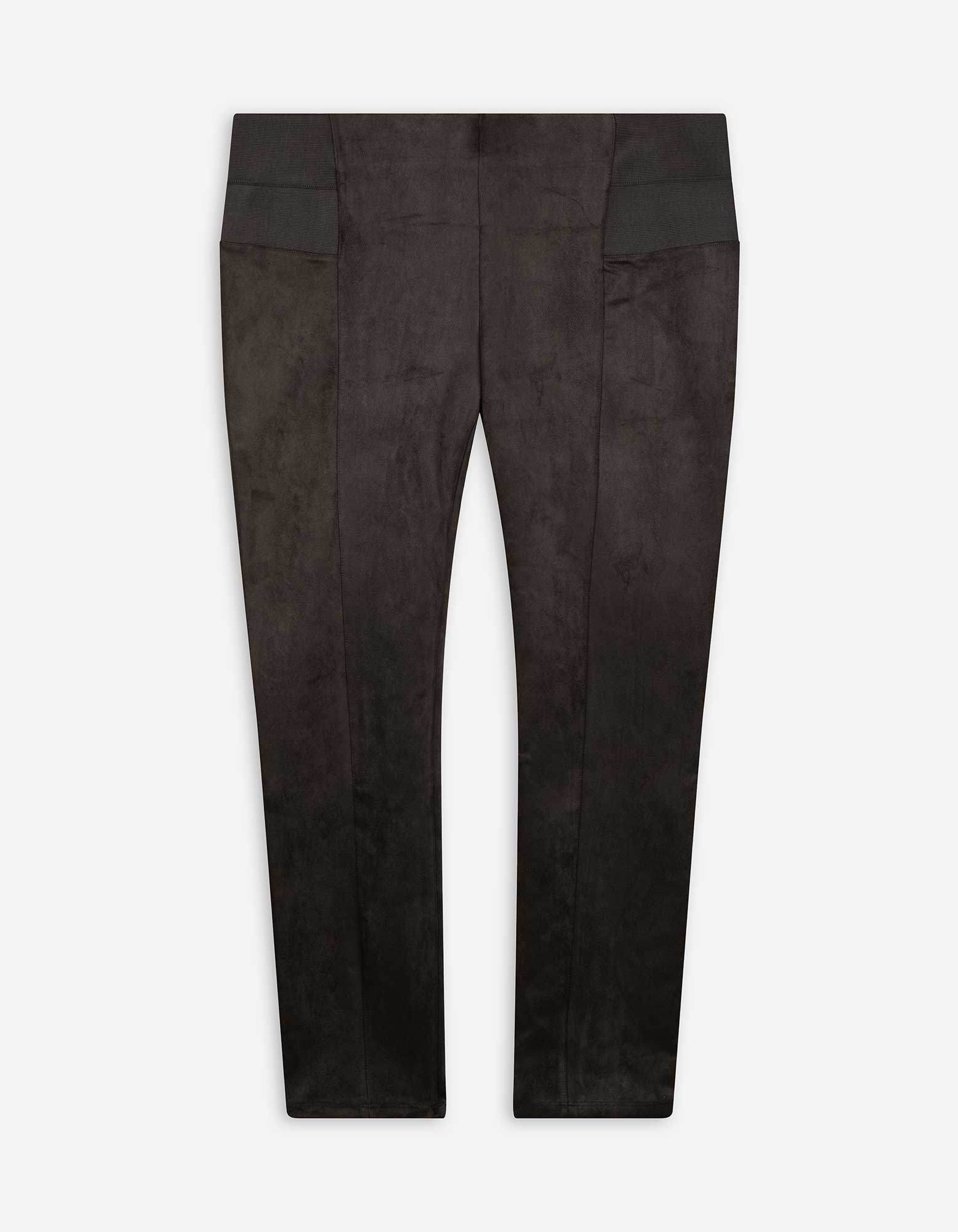 Legging - Imitatie suède - grijs