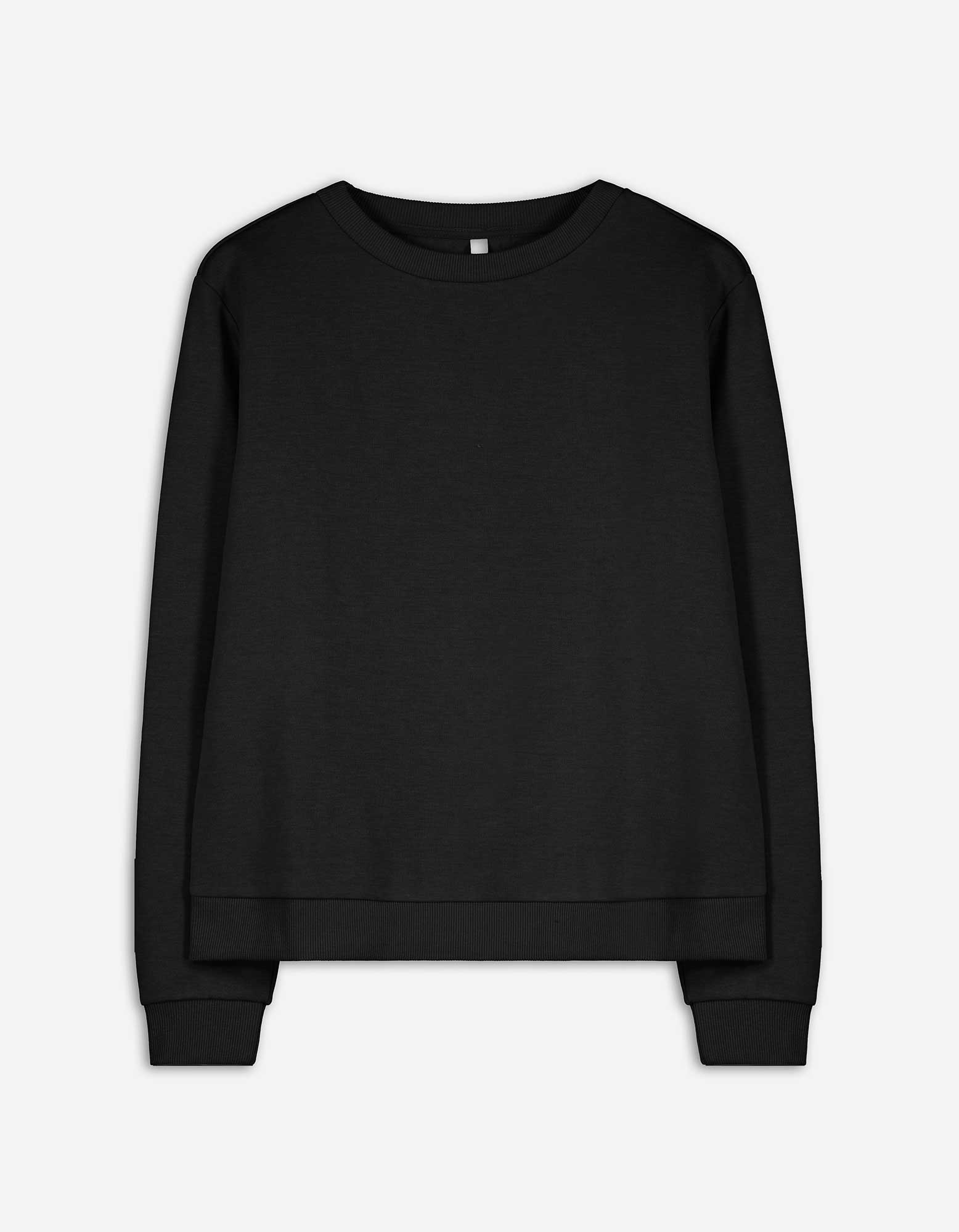 Sweatshirt - Oversized mouwen - Zwart