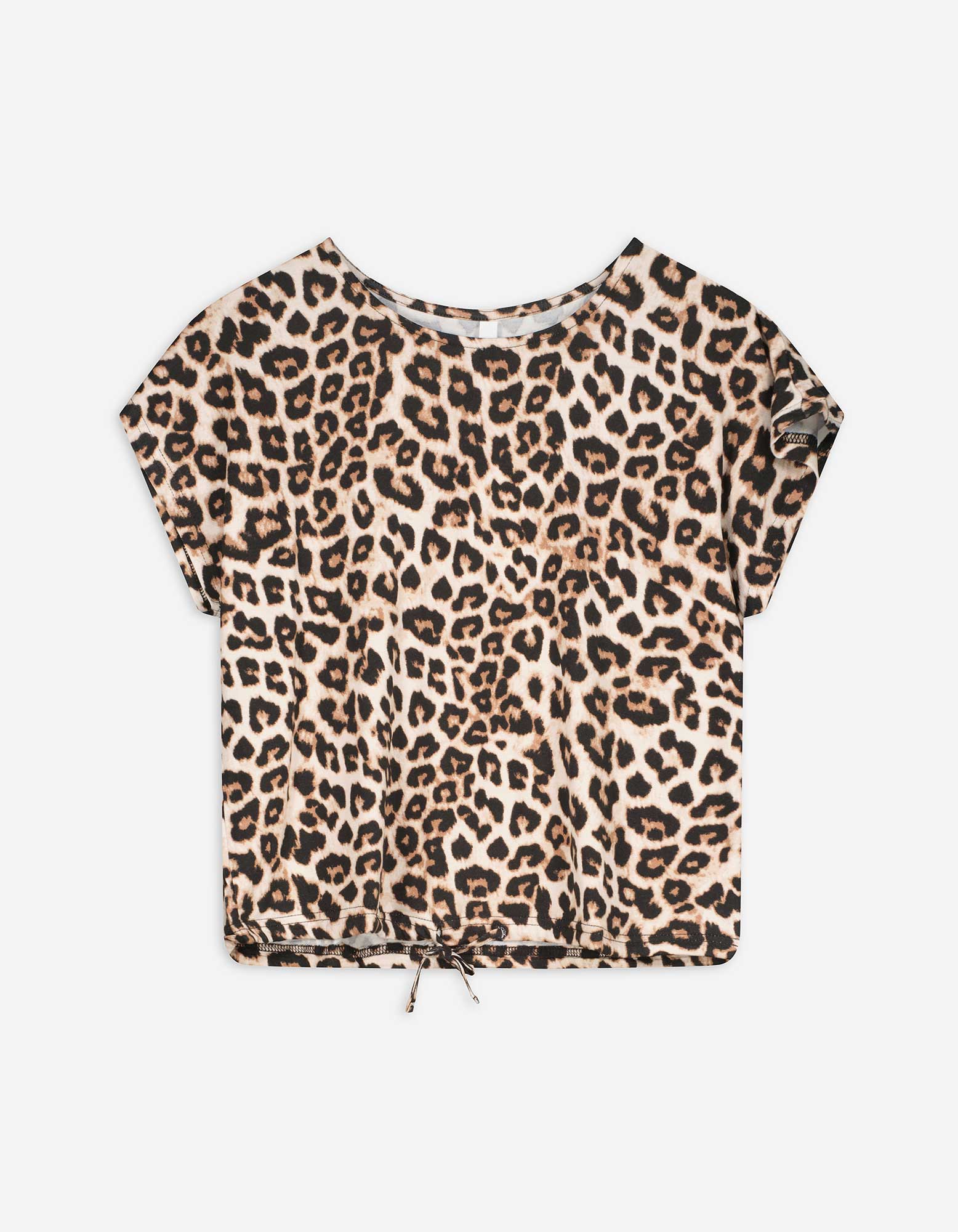 T-Shirt - Leopardenmuster - weiß