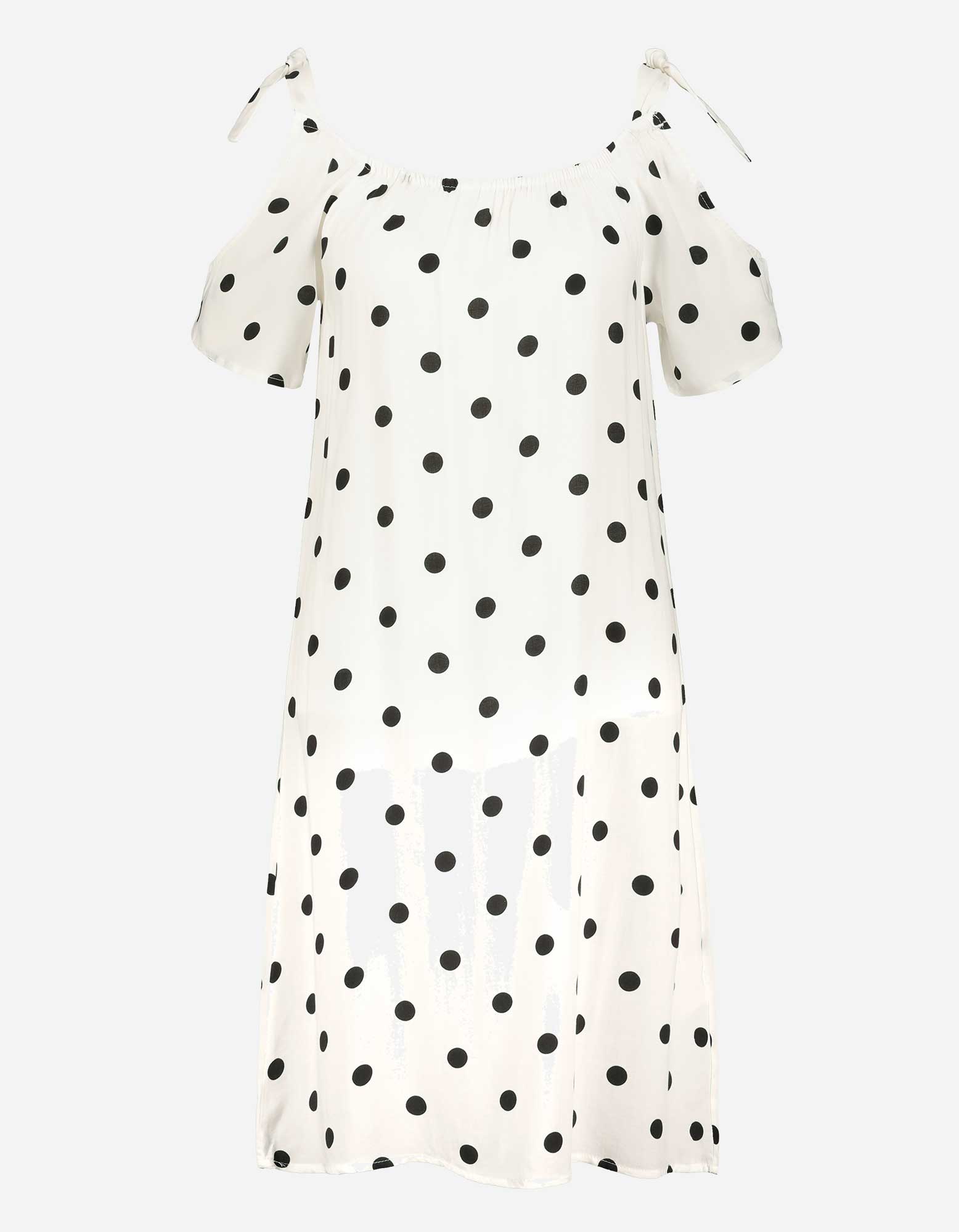 Damen Kleid Cold Shoulder Takko Fashion