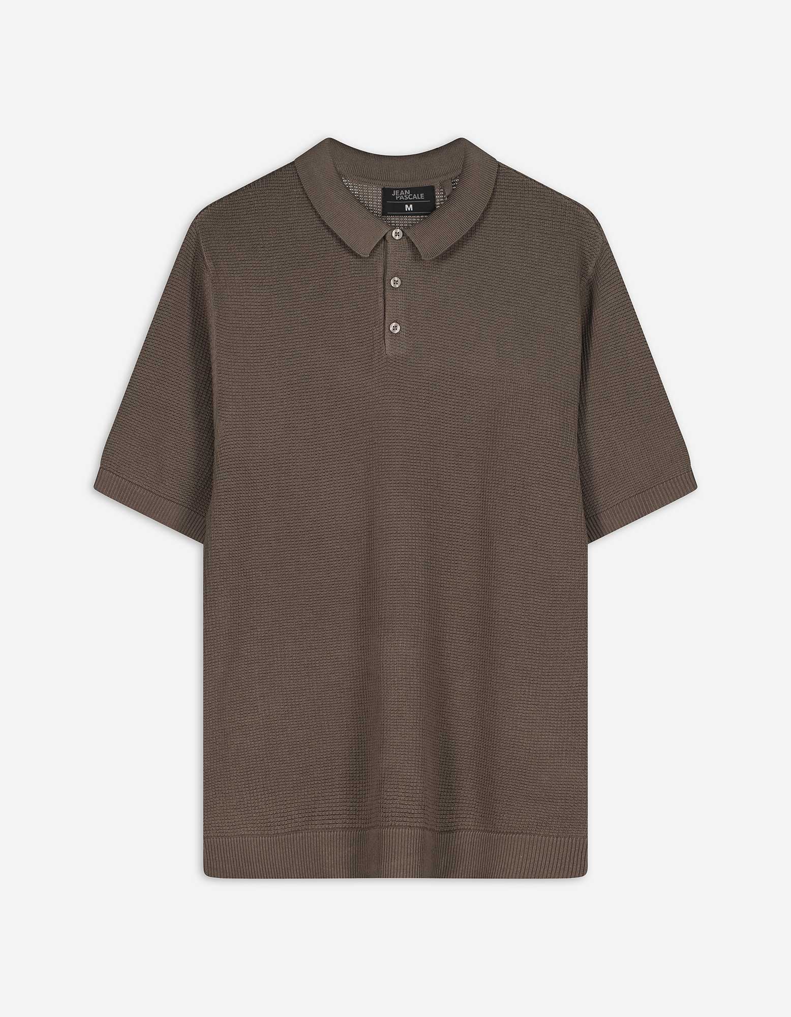 Poloshirt - Polokragen - hellbraun