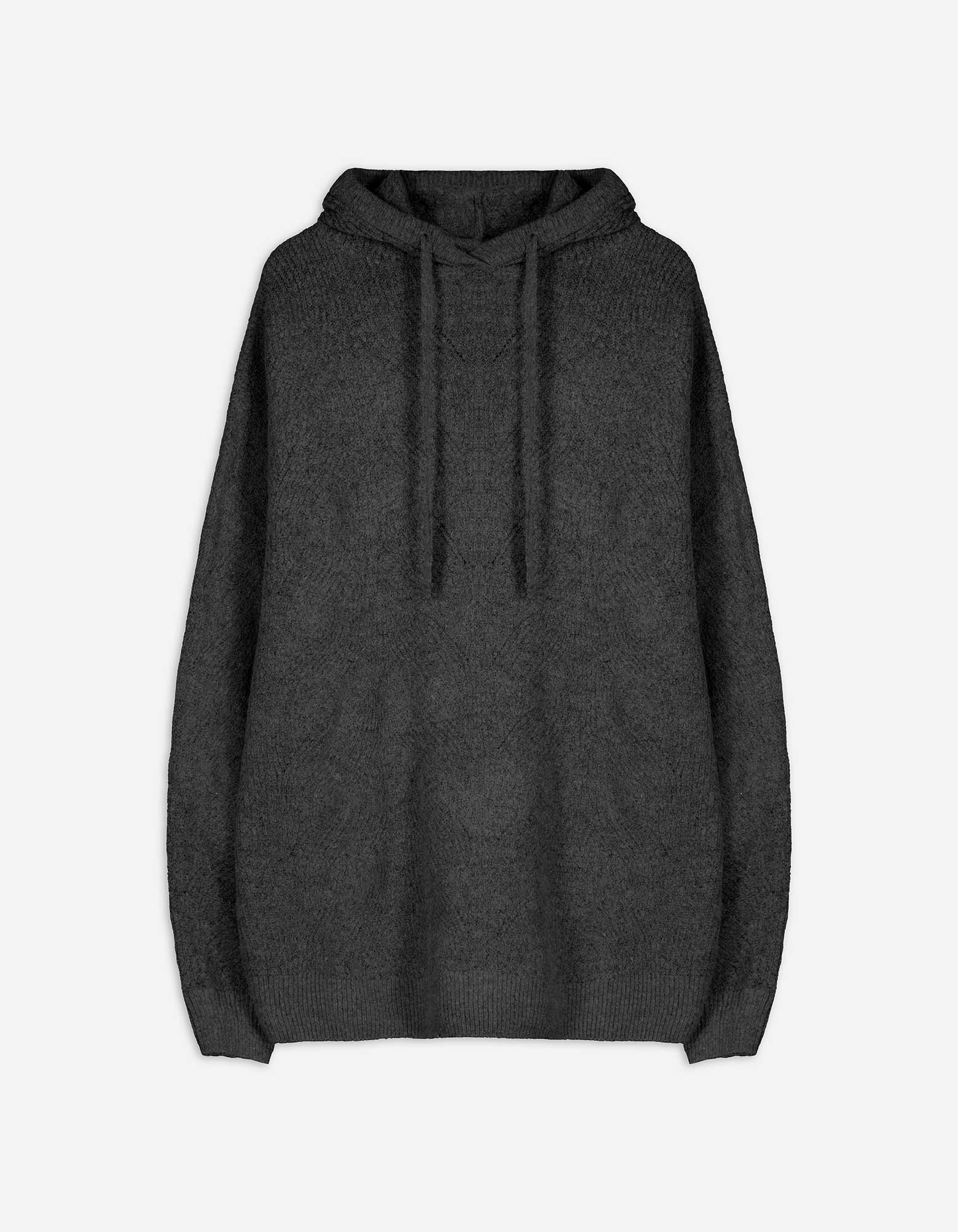 Pullover - Grobstrick - dunkelgrau