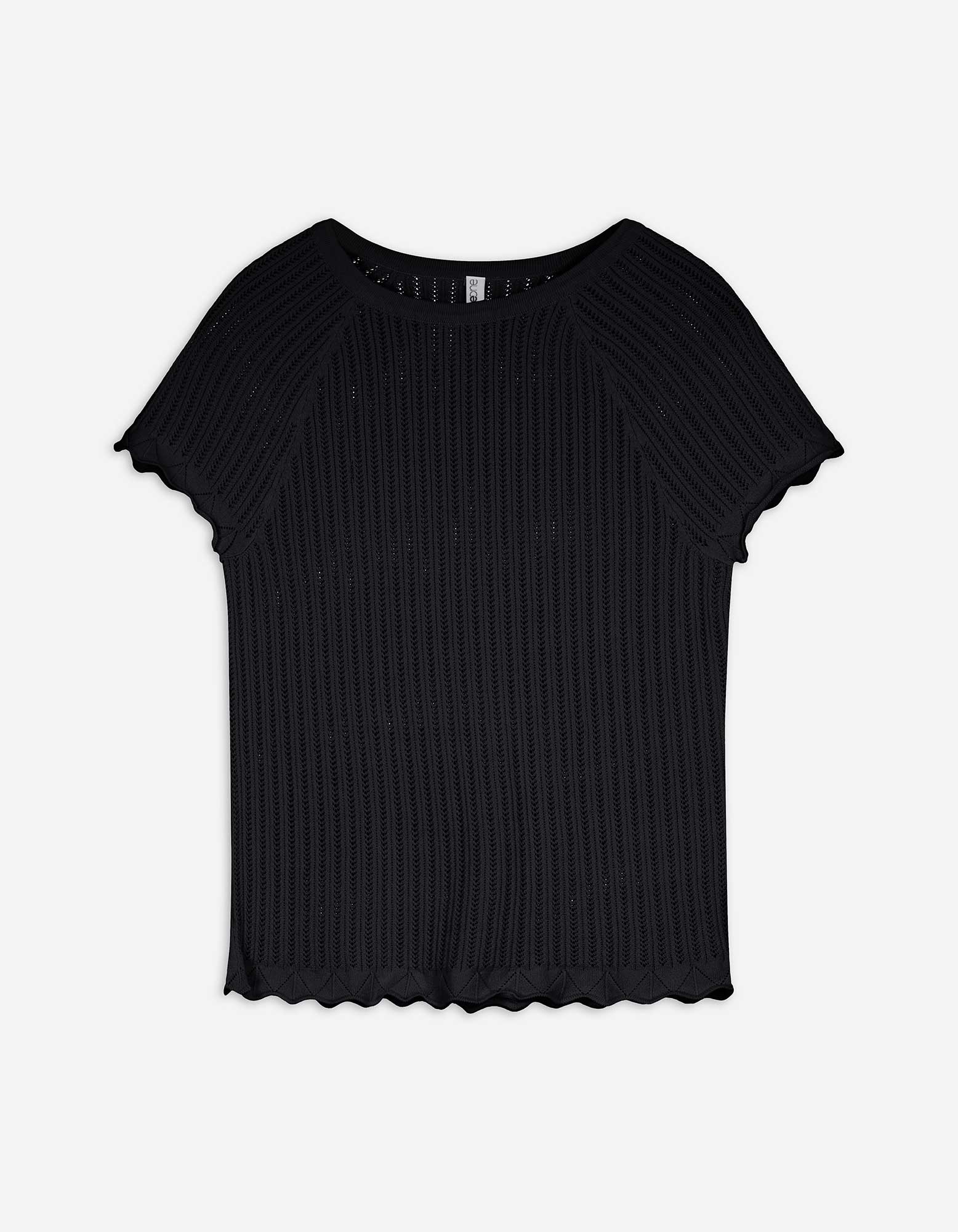 Strickshirt - einfarbig - schwarz