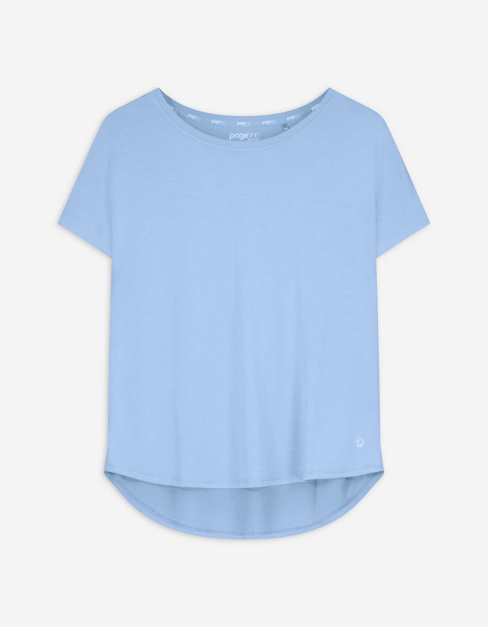 T-Shirt - einfarbig - blau