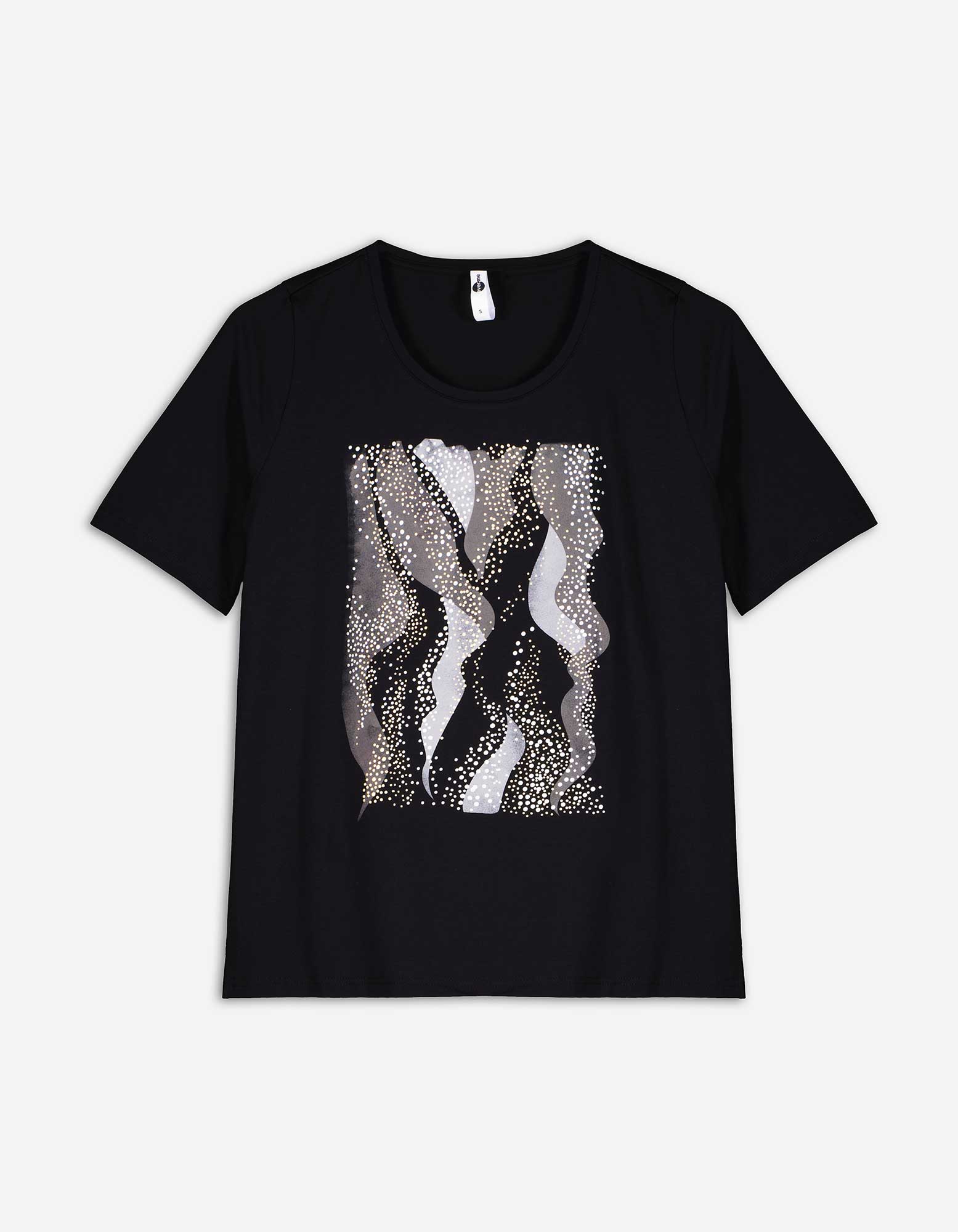 T-Shirt - Frontprint - schwarz