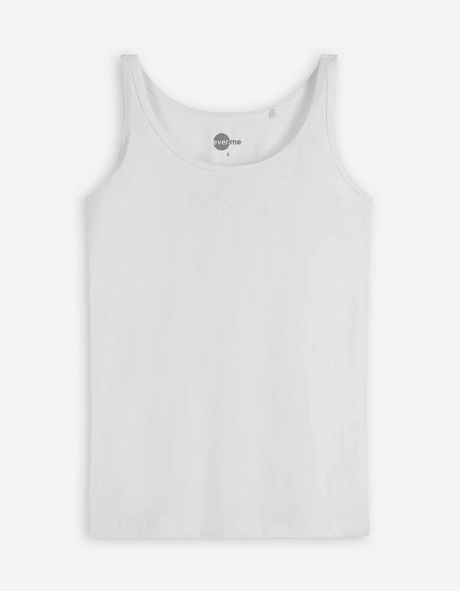 Tanktop - Met stretch - wit