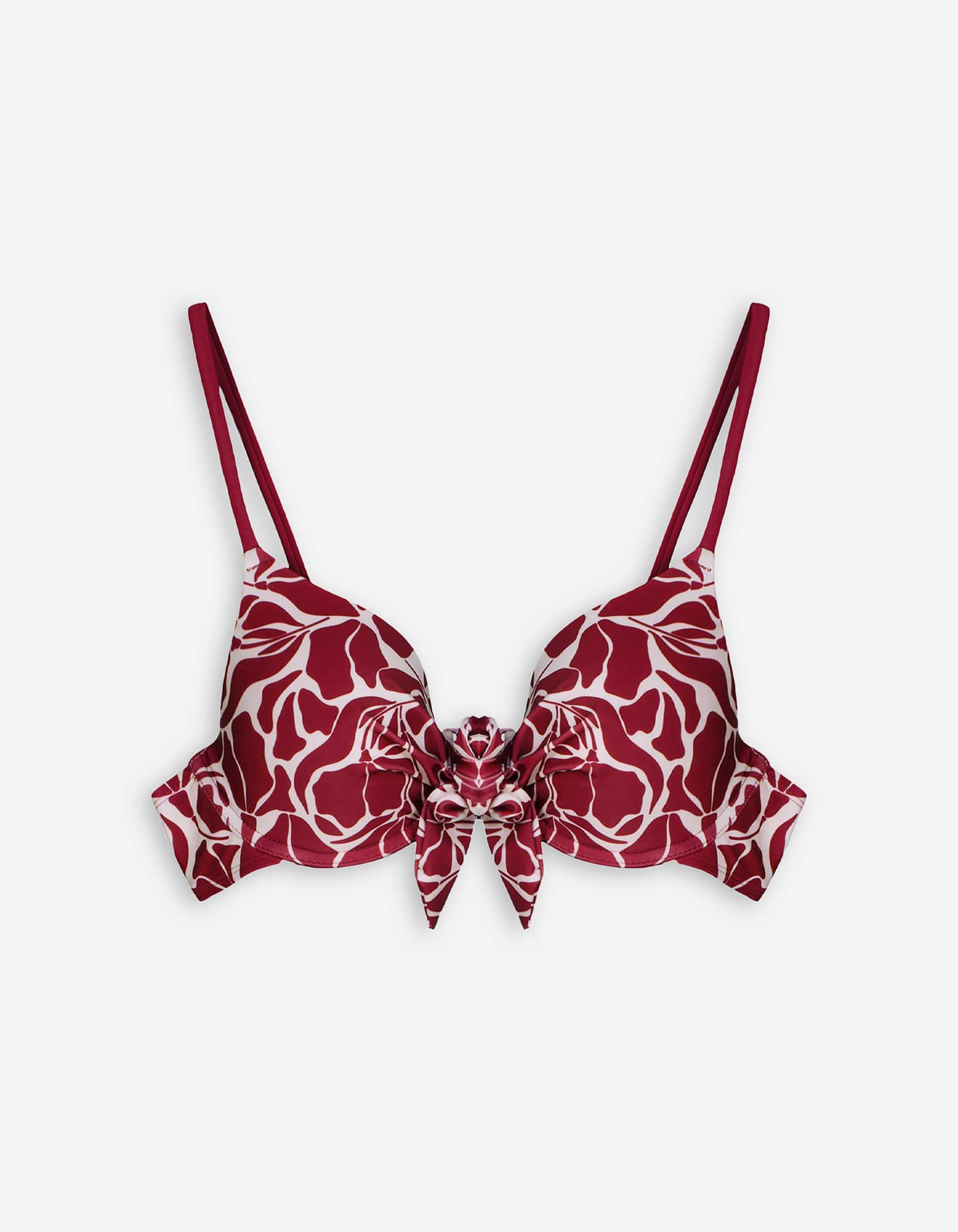 Bikinitop - Allover-Print - rot