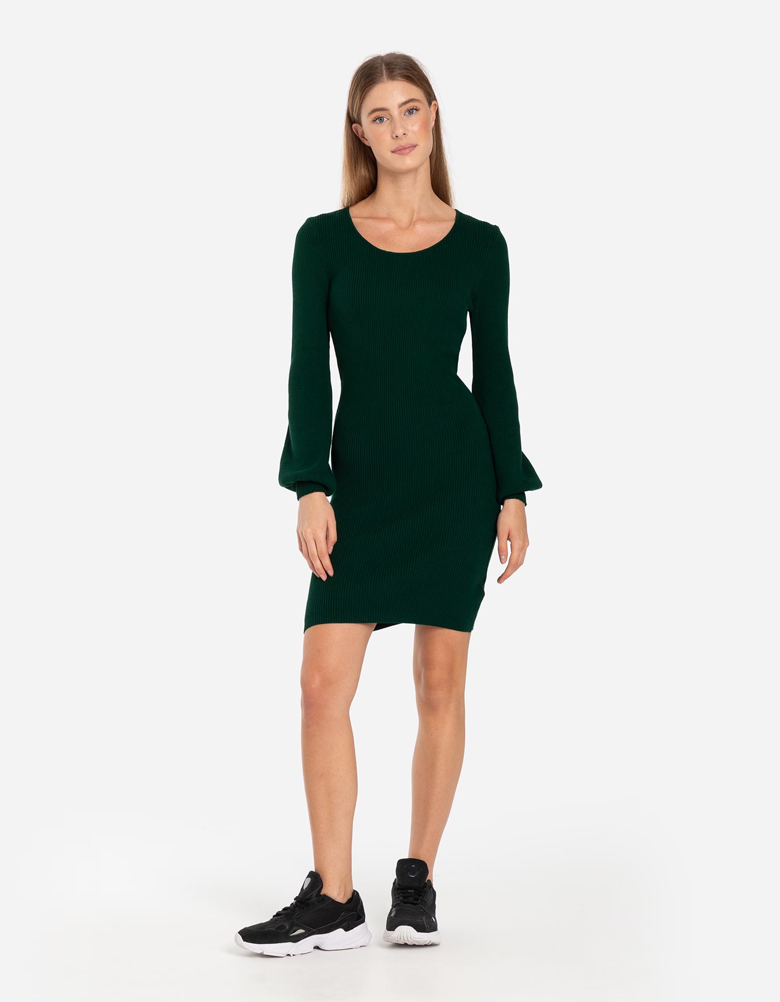 Robe pull Robe moulante Vert fonce Takko Fashion