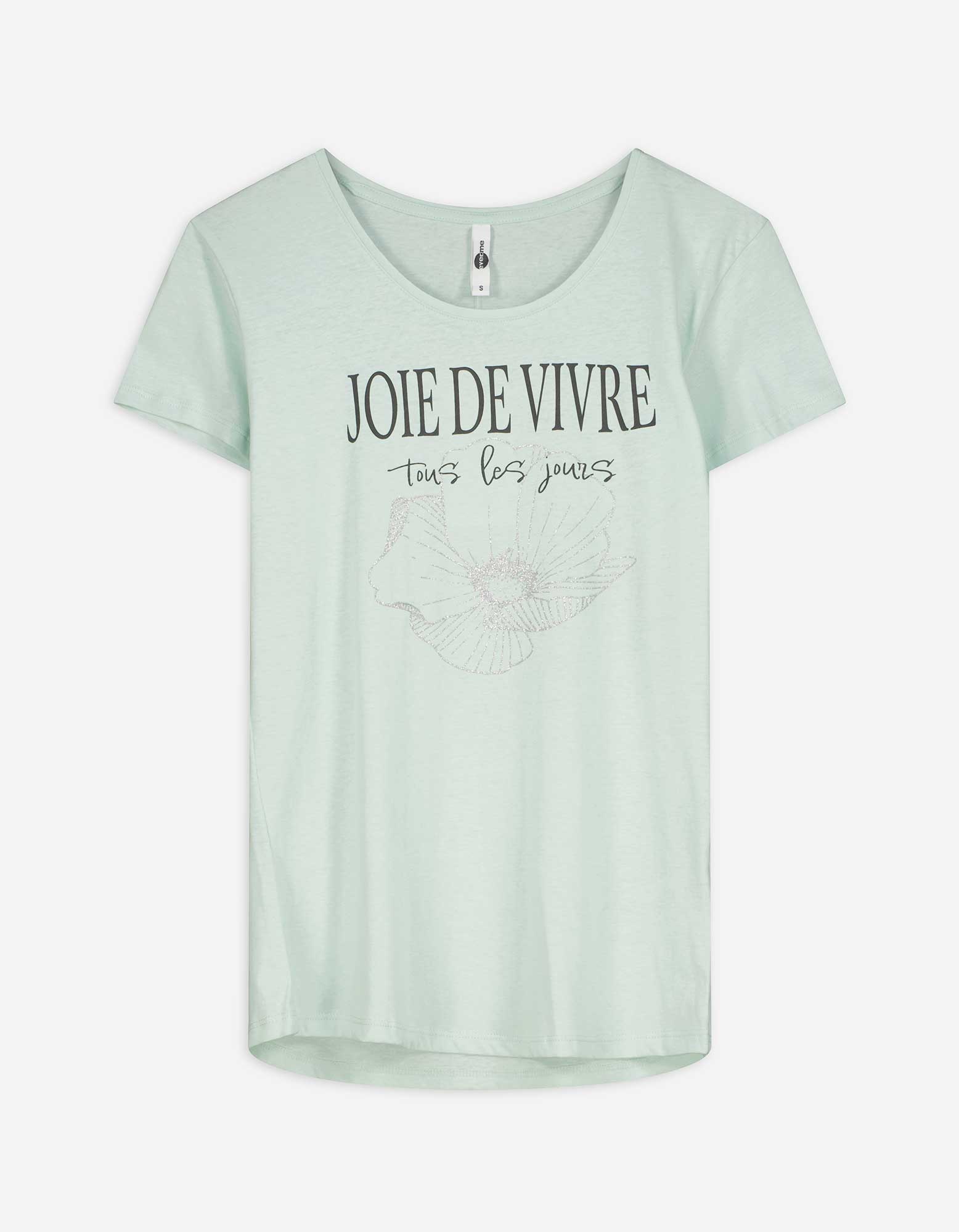 T-Shirt - Glitzerprint - grün