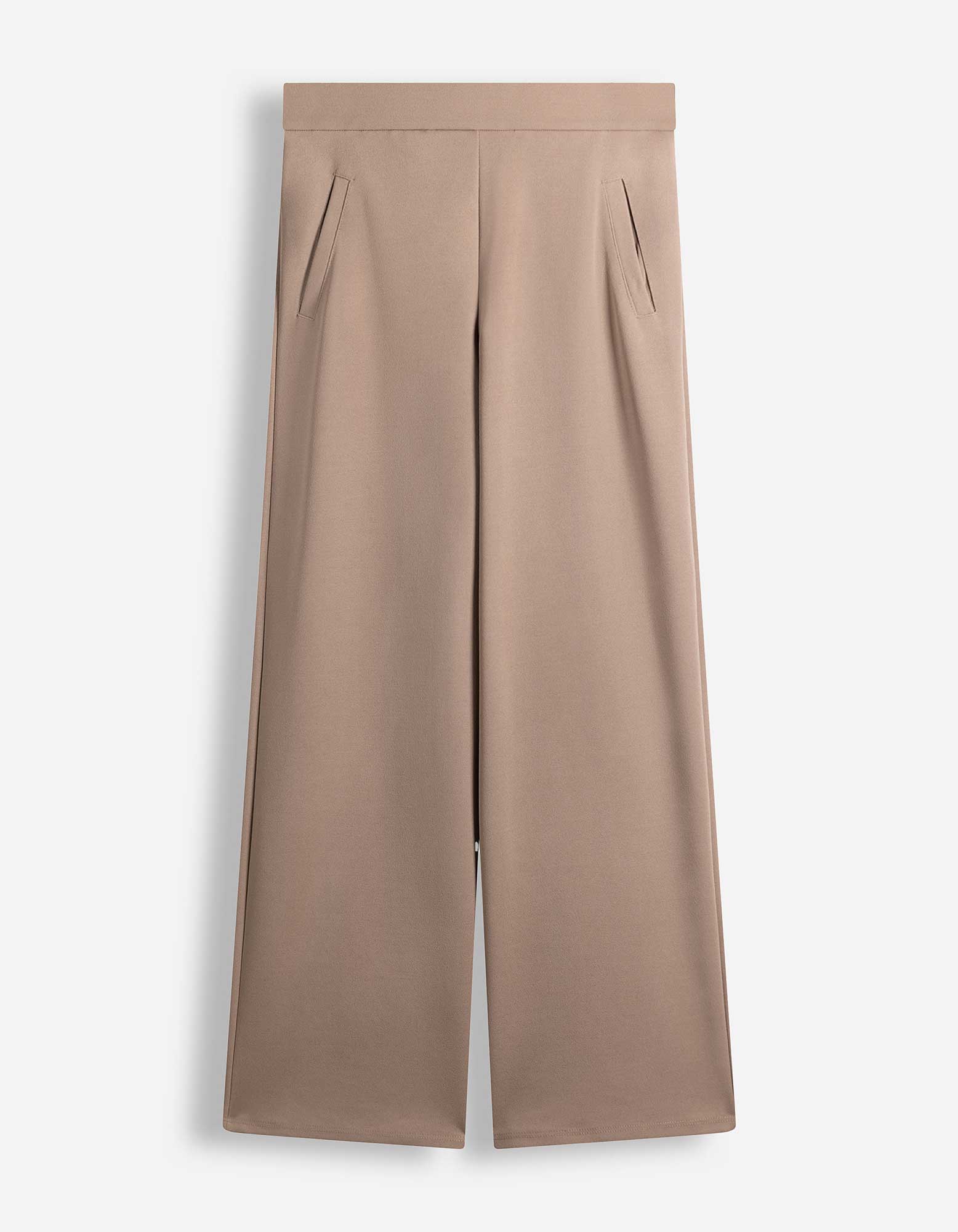 Broek - Elastische band - bruin