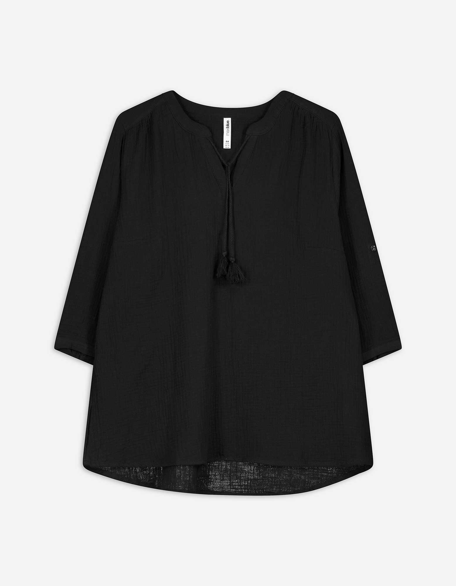 Bluse - Baumwolle - schwarz