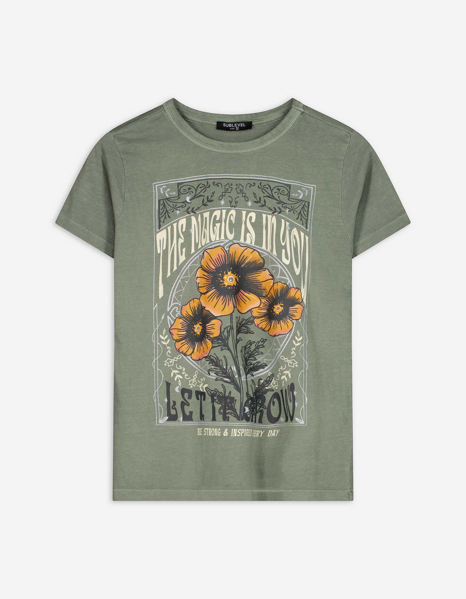 T-Shirt - Frontprint - hellgrün