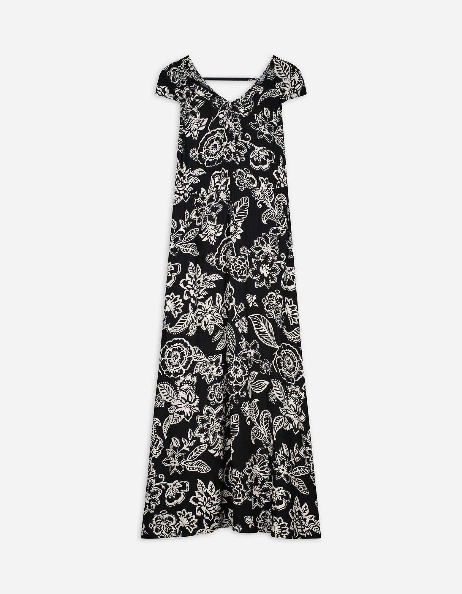 Maxikleid - Rückenausschnitt - schwarz