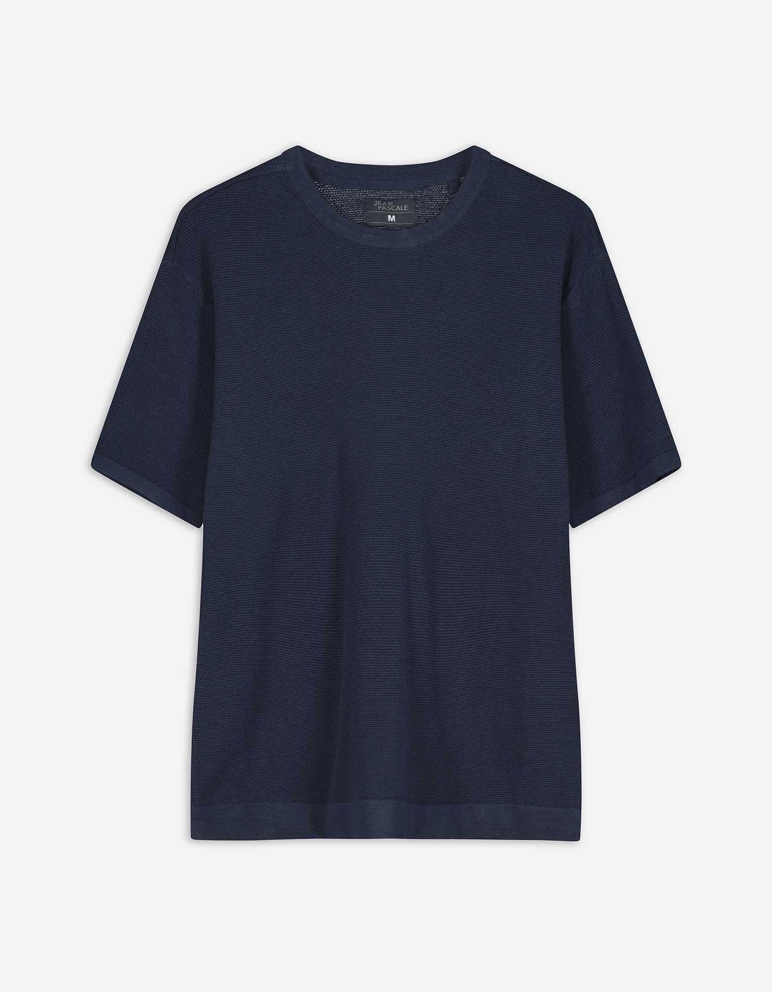 T-Shirt - Strick - dunkelblau